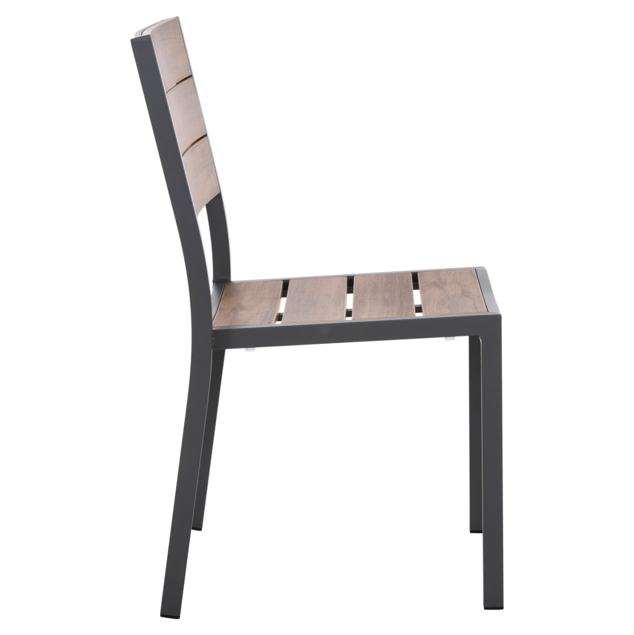 ALUMINUM CHAIR SAGA HM6063.02 DARK GREY WITH POLYWOOD 46x52x86Hcm. [4]