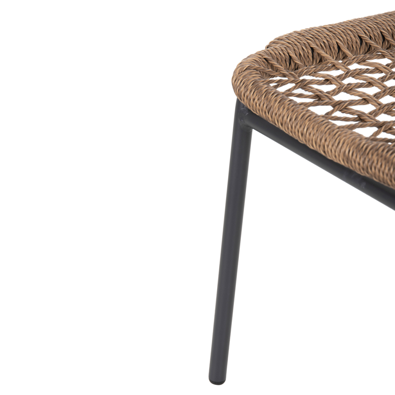 ALUMINUM CHAIR SPANO HM6047 ANTHRACITE FRAME- BEIGE SYNTHETIC RATTAN 46x59x80Hcm. [9]
