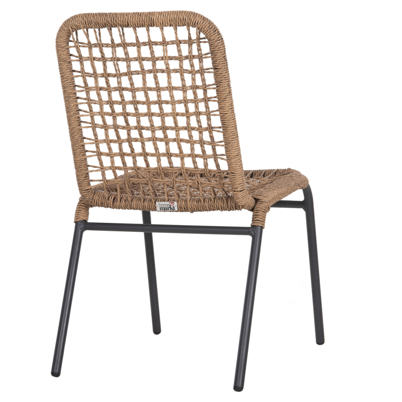 ALUMINUM CHAIR SPANO HM6047 ANTHRACITE FRAME- BEIGE SYNTHETIC RATTAN 46x59x80Hcm. [5]