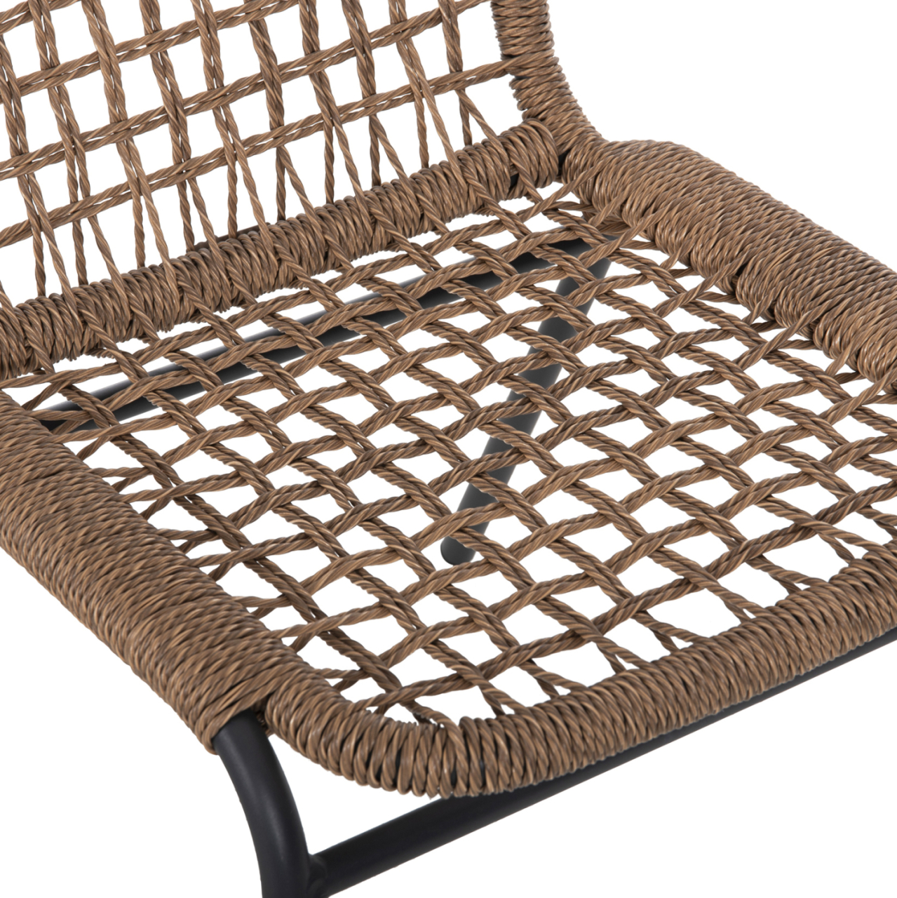 ALUMINUM CHAIR SPANO HM6047 ANTHRACITE FRAME- BEIGE SYNTHETIC RATTAN 46x59x80Hcm. [8]