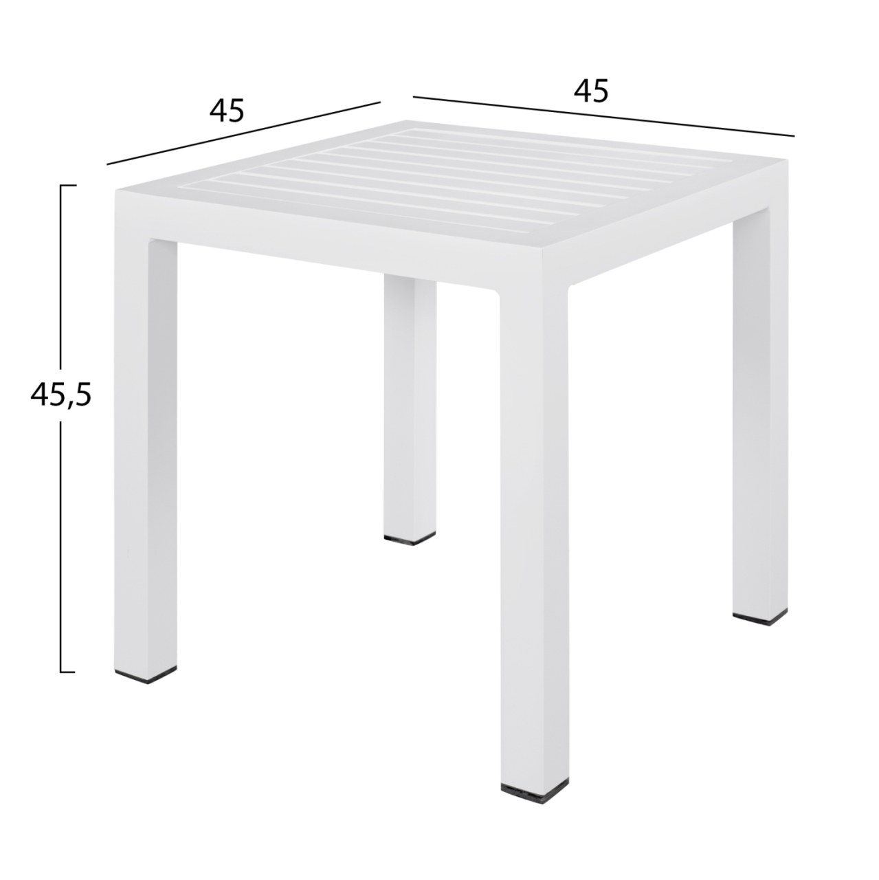 Aluminum Coffee Table QIANA HM5402.01 WHITE 45x45x45,5Ηcm [2]