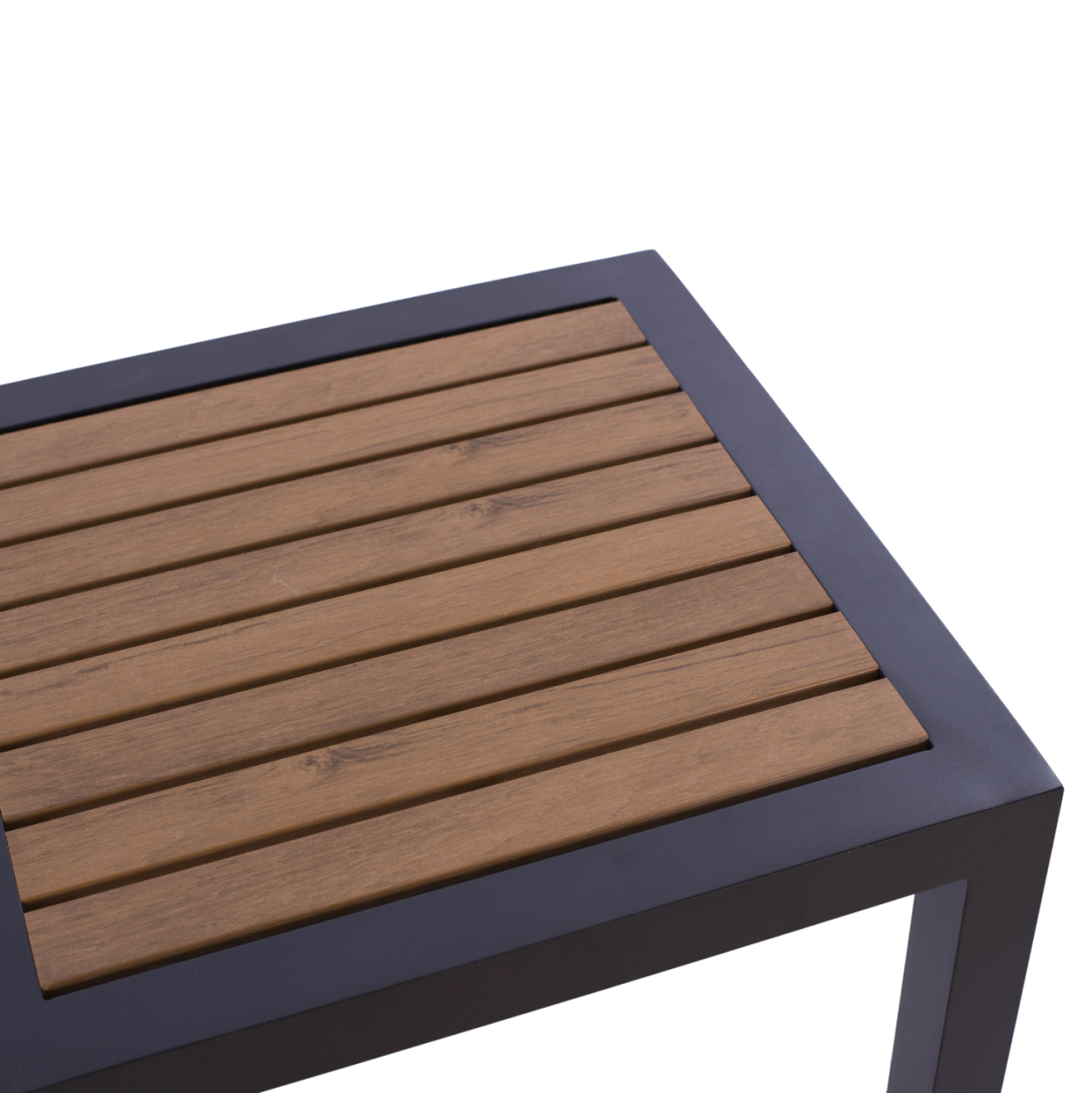 Aluminum Coffee Table SABRA HM5403.02 Grey with Polywood 45Χ45Χ45,5H [6]