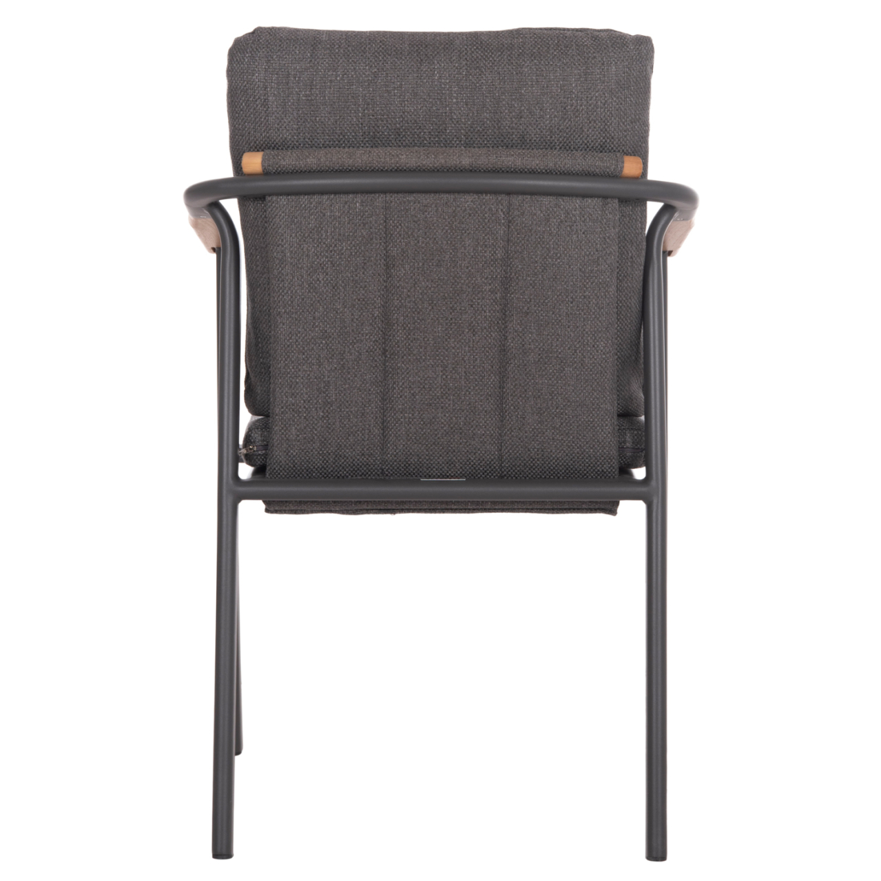 ALUMINUM DINING CHAIR SENTI HM6204.01 FRAME and OLEFIN FABRIC IN DARK GREY 60x55.5x90Hcm. [6]