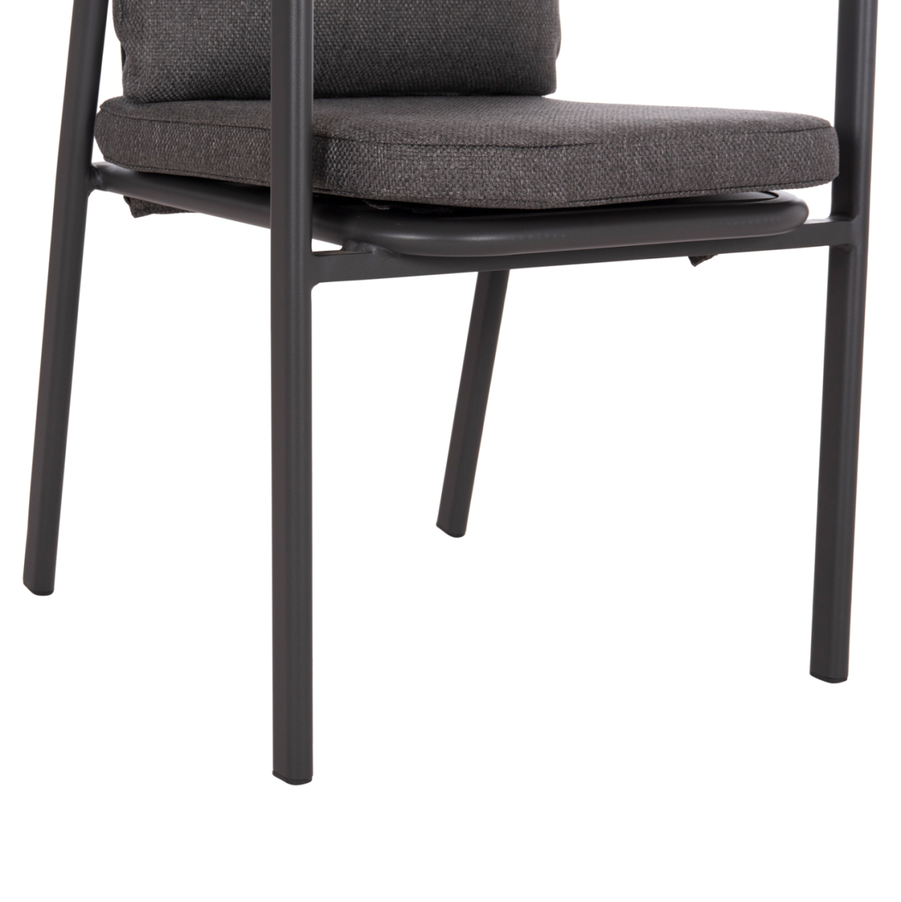ALUMINUM DINING CHAIR SENTI HM6204.01 FRAME and OLEFIN FABRIC IN DARK GREY 60x55.5x90Hcm. [10]