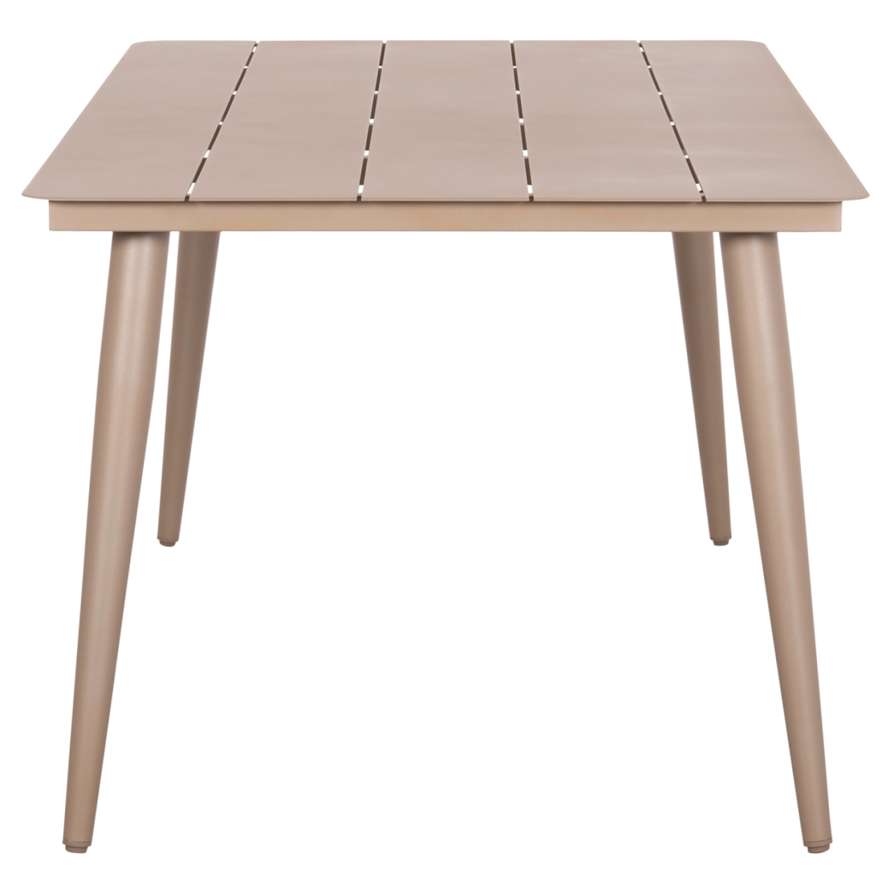 ALUMINUM DINING TABLE RECTANGULAR HIGER HM6291.04 CAPPUCCINO 160x90x78Hcm. [5]