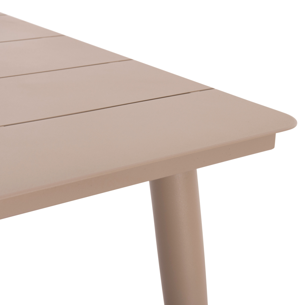 ALUMINUM DINING TABLE RECTANGULAR HIGER HM6291.04 CAPPUCCINO 160x90x78Hcm. [9]