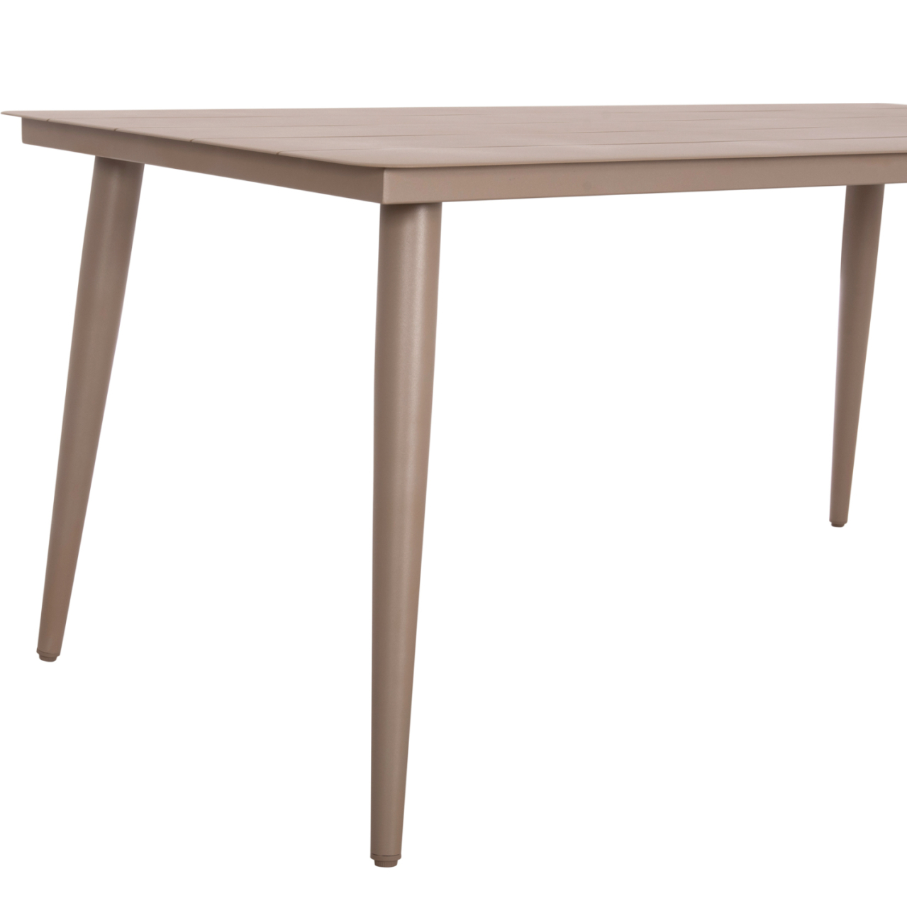 ALUMINUM DINING TABLE RECTANGULAR HIGER HM6291.04 CAPPUCCINO 160x90x78Hcm. [10]