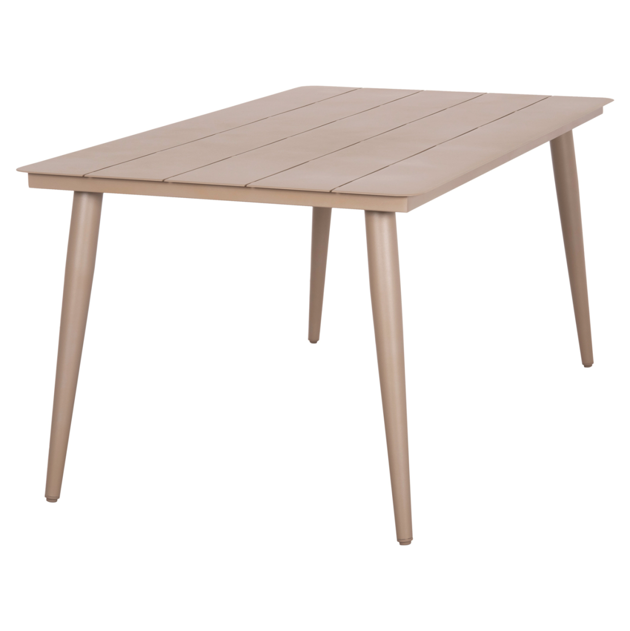 ALUMINUM DINING TABLE RECTANGULAR HIGER HM6291.04 CAPPUCCINO 160x90x78Hcm. [4]