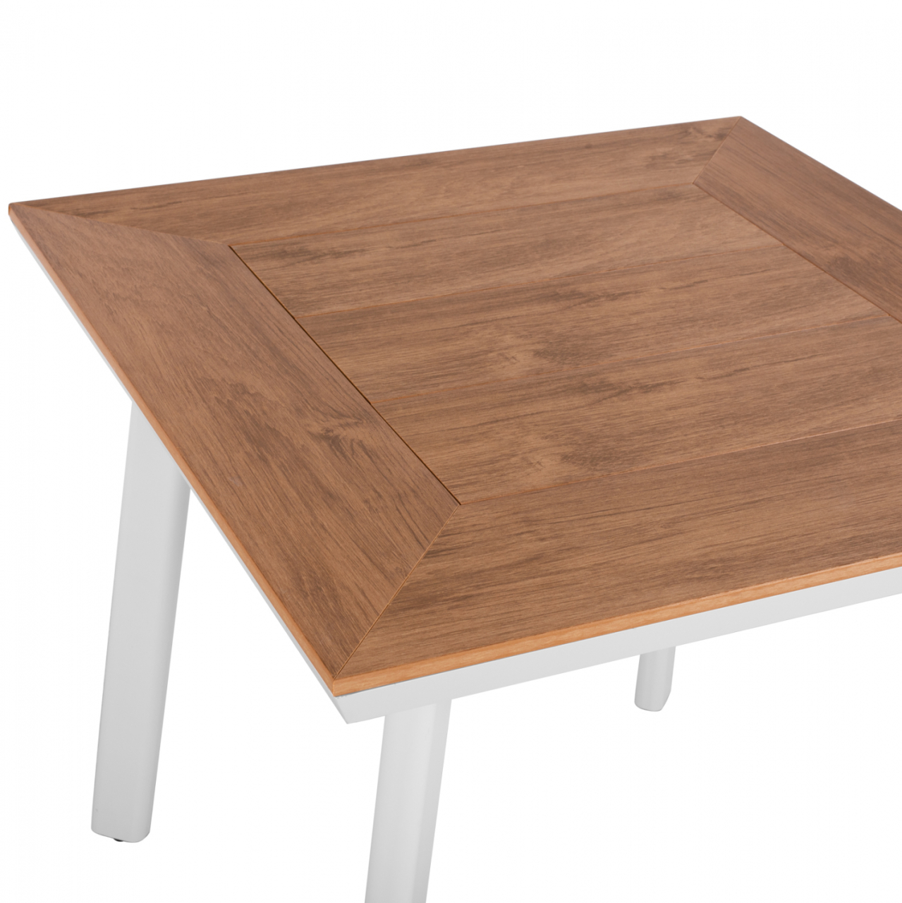 ALUMINUM DINING TABLE SQUARE TABER ΗΜ5563.01 WHITE WITH POLYWOOD TOP 80x80x73Hcm. [5]