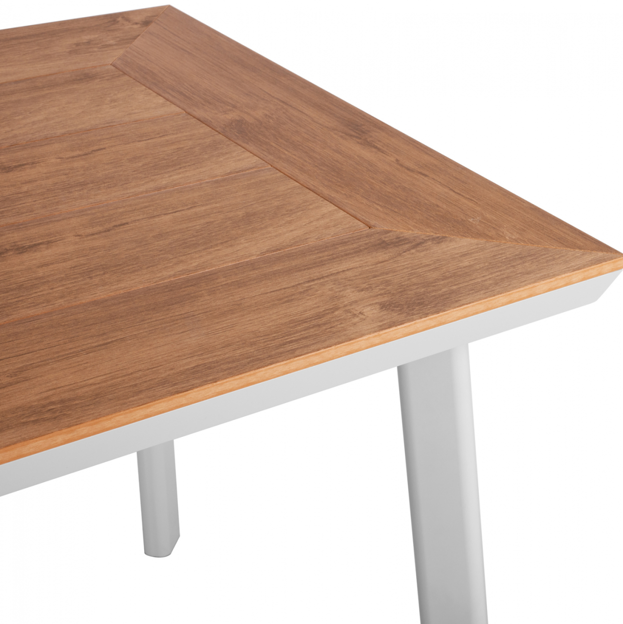 ALUMINUM DINING TABLE SQUARE TABER ΗΜ5563.01 WHITE WITH POLYWOOD TOP 80x80x73Hcm. [4]