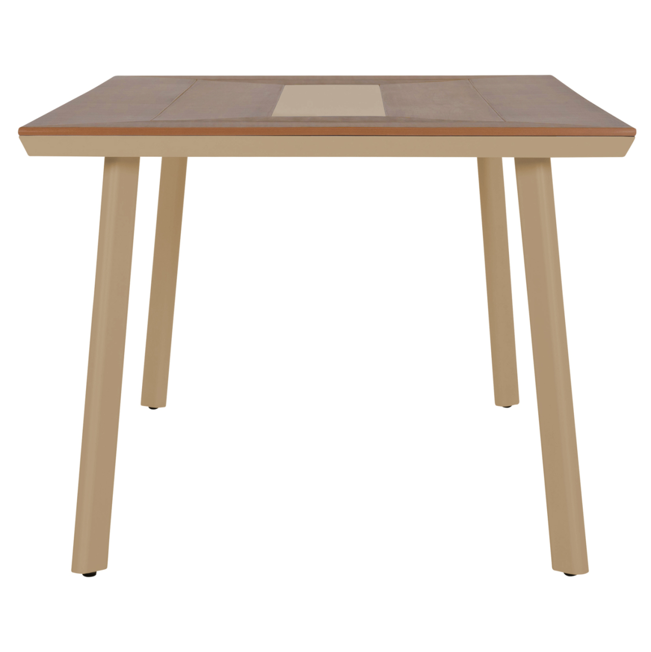 ALUMINUM DINING TABLE TABER HM5131.04 CAPPUCCINO COLOR WITH POLYWOOD TOP 200x100x75Hcm. [4]