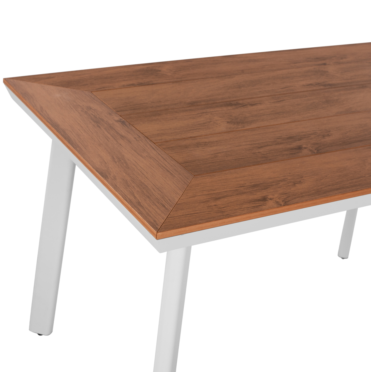 ALUMINUM DINING TABLE TABER HM5562.01 WHITE WITH POLYWOOD TOP 120x80x72.5Hcm. [4]