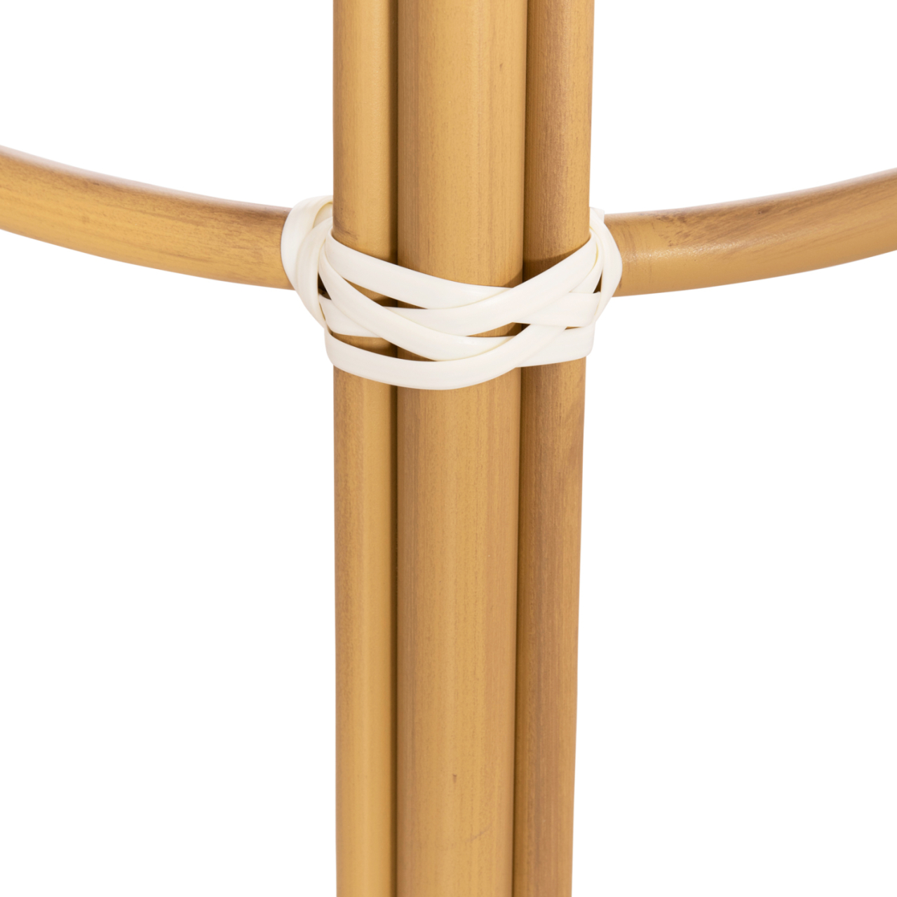 ALUMINUM MEDIUM HEIGHT BAR STOOL CHINO HM6286.04 BAMBOO LOOK IN NATURAL and TEXTILENE 43x43x65Hcm. [7]