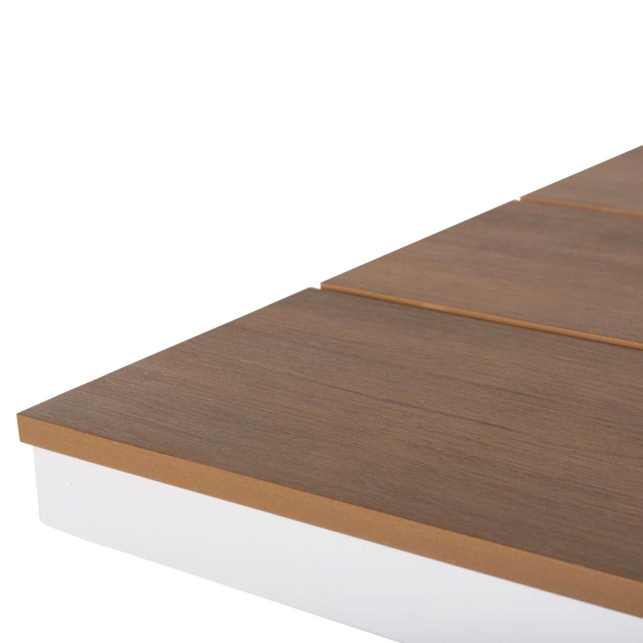 ALUMINUM RECTANGULAR TABLE TAWNEE HM6037.02 WHITE COLOR-POLYWOOD IN NATURAL WOOD 150x89,5x73Hcm [7]