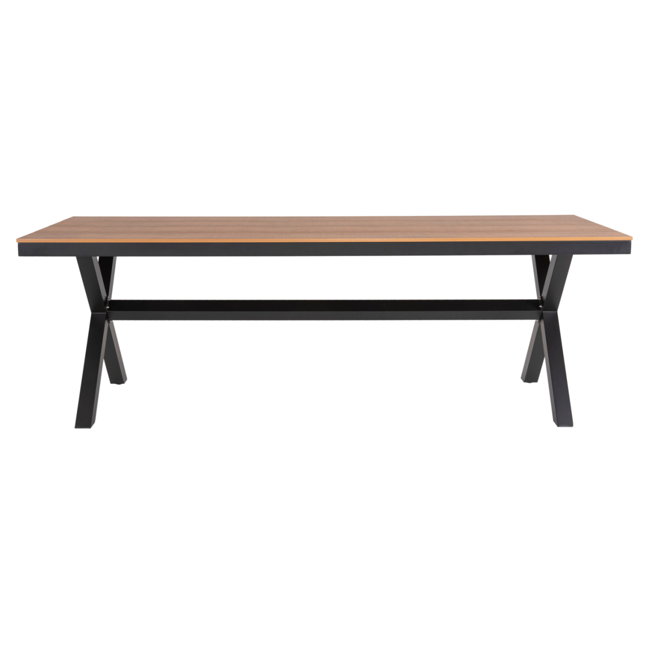 ALUMINUM RECTANGULAR TABLE TAWNEE HM6039.01 ANTHRACITE-POLYWOOD IN NATURAL WOOD 219,5x89,5x73cm. [3]