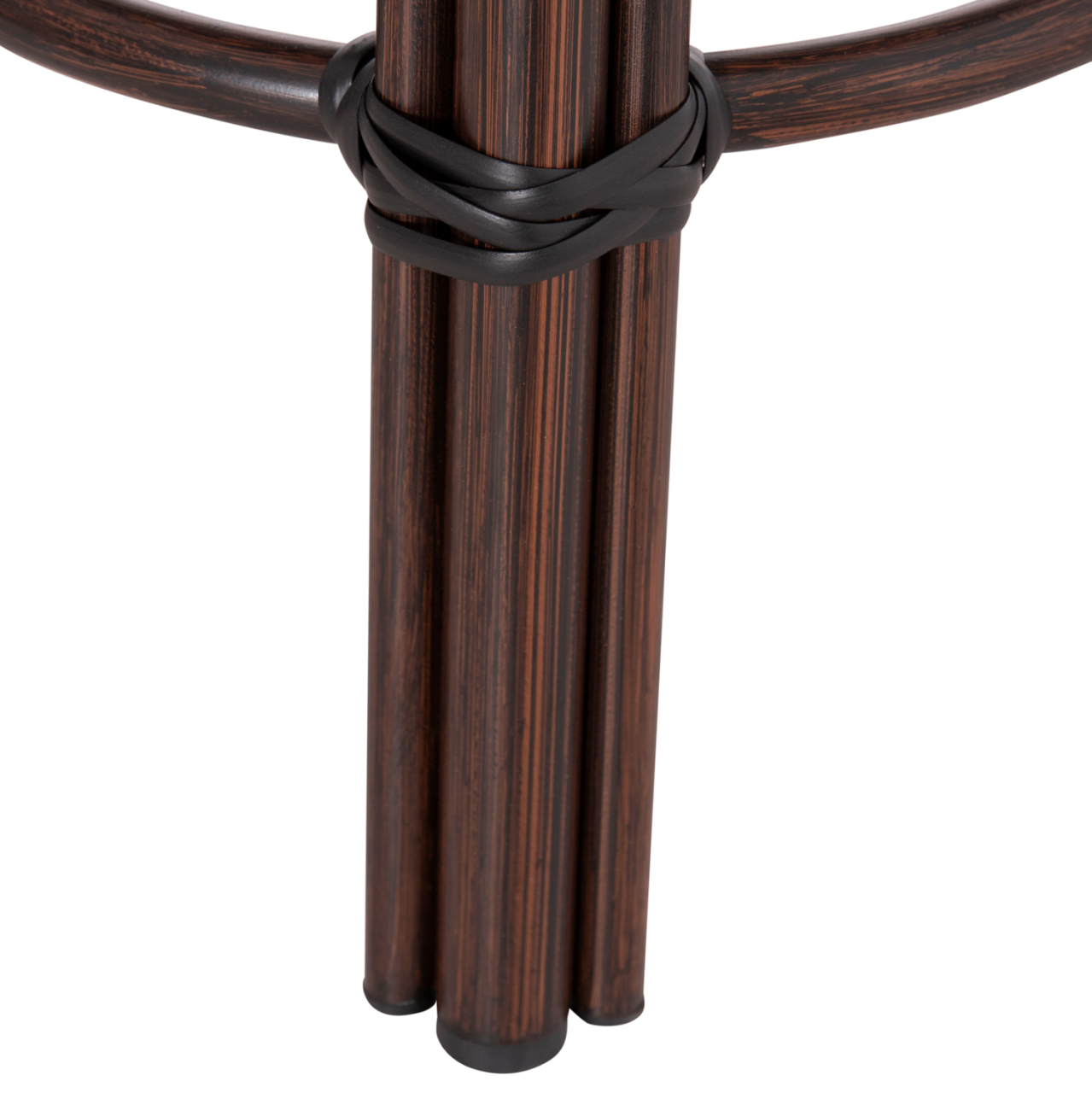 ALUMINUM ROUND STOOL CHINO HM6285.01 BAMBOO LOOK BROWN-TEXTILENE BROWN Φ36x46Hcm. [7]