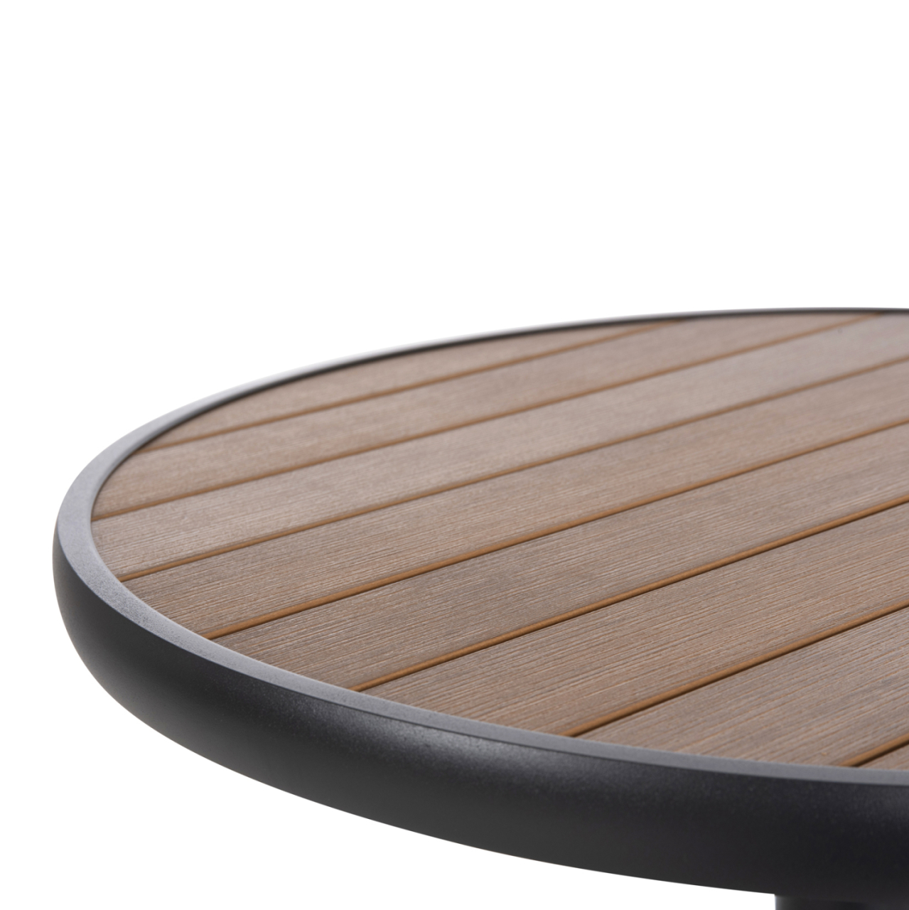 ALUMINUM ROUND TABLE ALEXA HM6086.01 ANTHRACITE-POLYWOOD TOP IN NATURAL COLOR Φ60x73Hcm. [6]