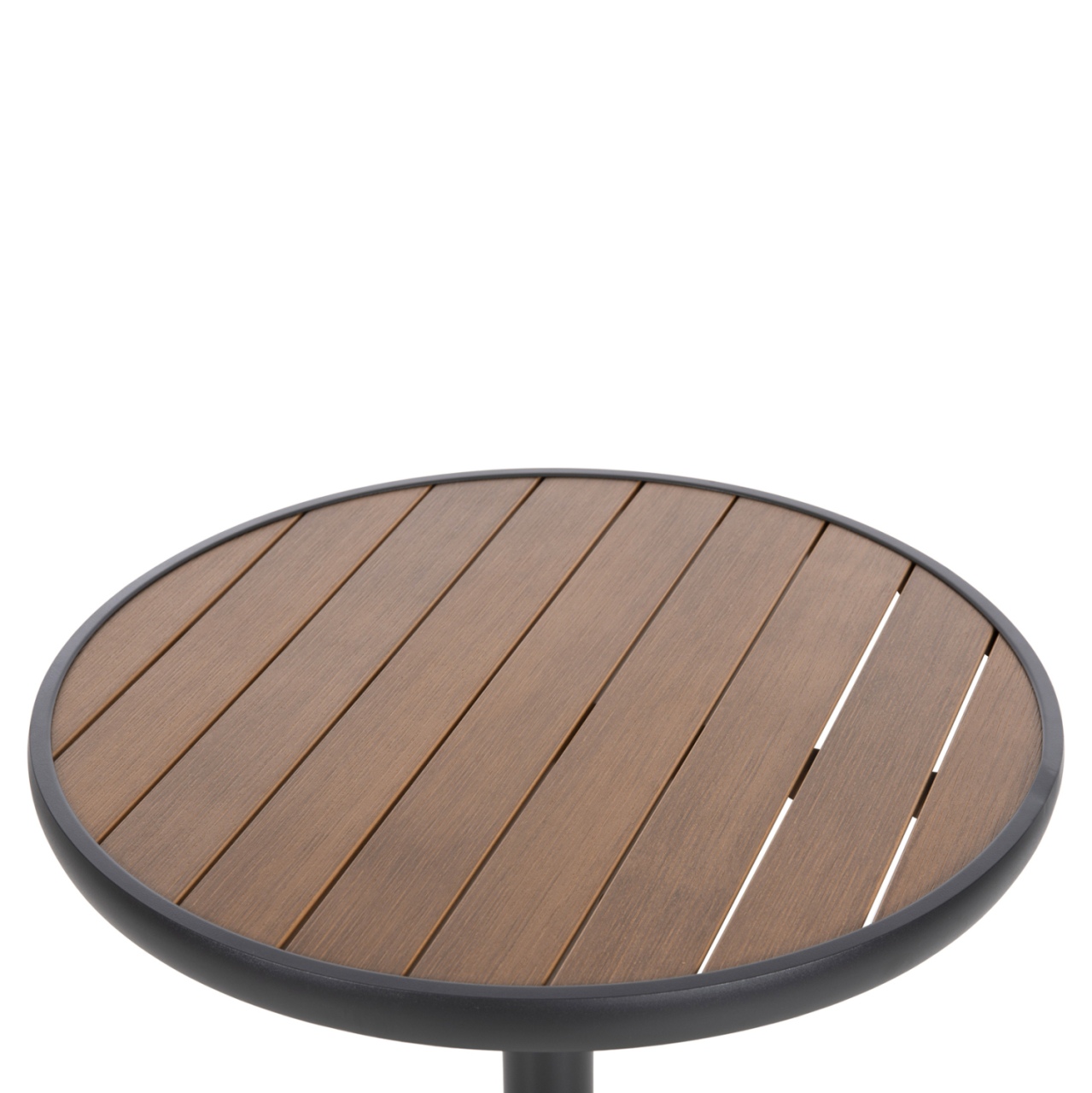 ALUMINUM ROUND TABLE ALEXA HM6086.01 ANTHRACITE-POLYWOOD TOP IN NATURAL COLOR Φ60x73Hcm. [5]