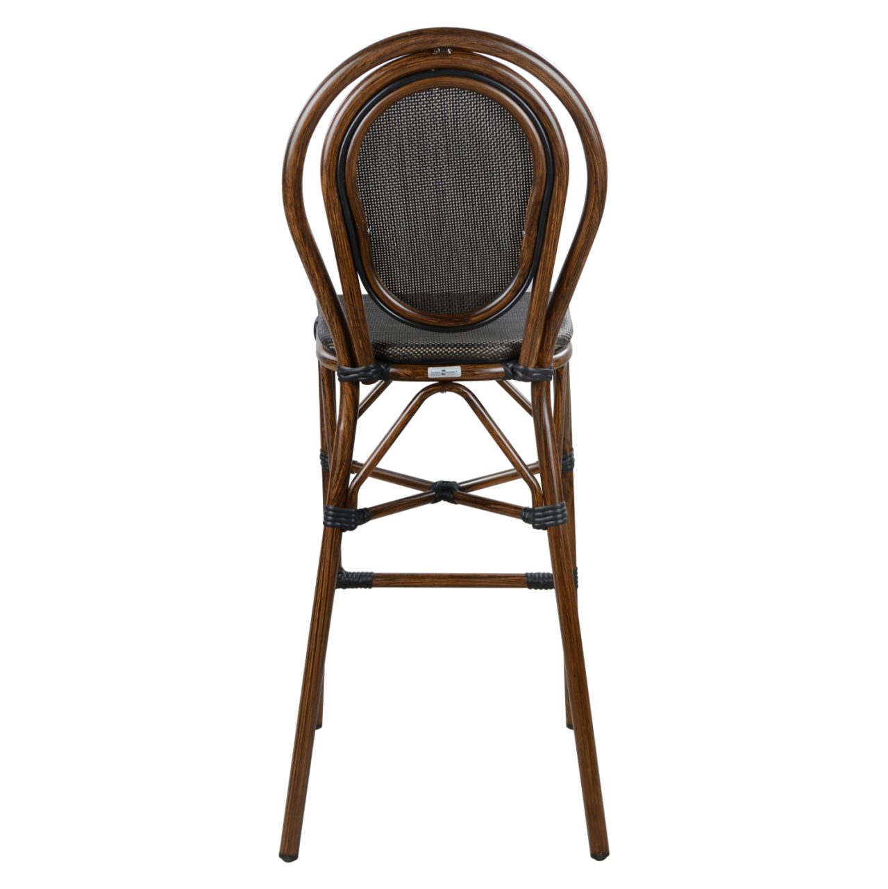 ALUMINUM STOOL AZARIA HM5059 BAMBOO LOOK IN BROWN WITH TEXTLINE 44x52x115Hcm. [5]
