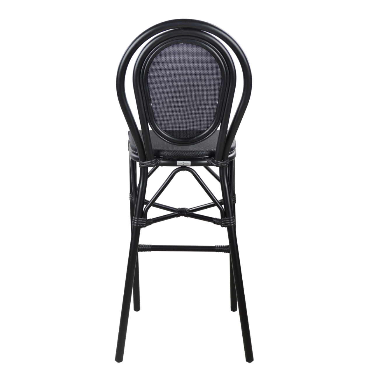 ALUMINUM STOOL FB95060 BAMBOO LOOK BLACK WITH TEXTILENE 44x52x115Hcm. [5]