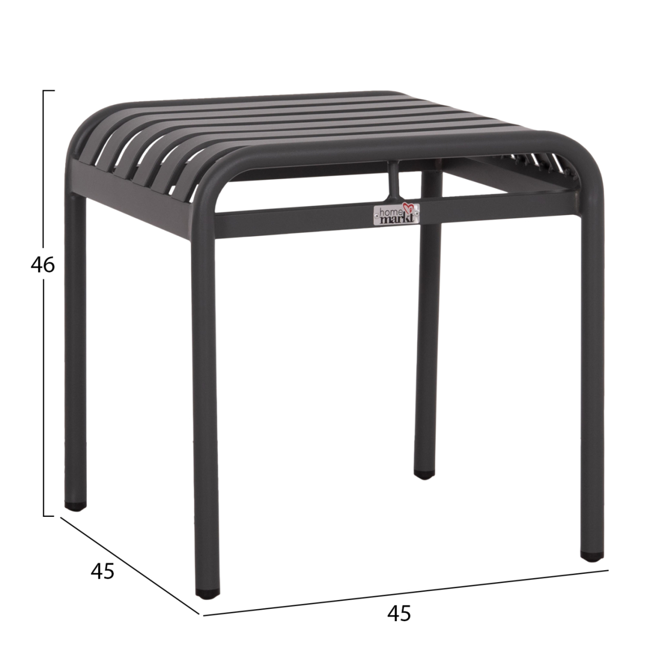 ALUMINUM STOOL RACHEL HM6340.01 GREY COLOR 45x45x46Hcm. [2]
