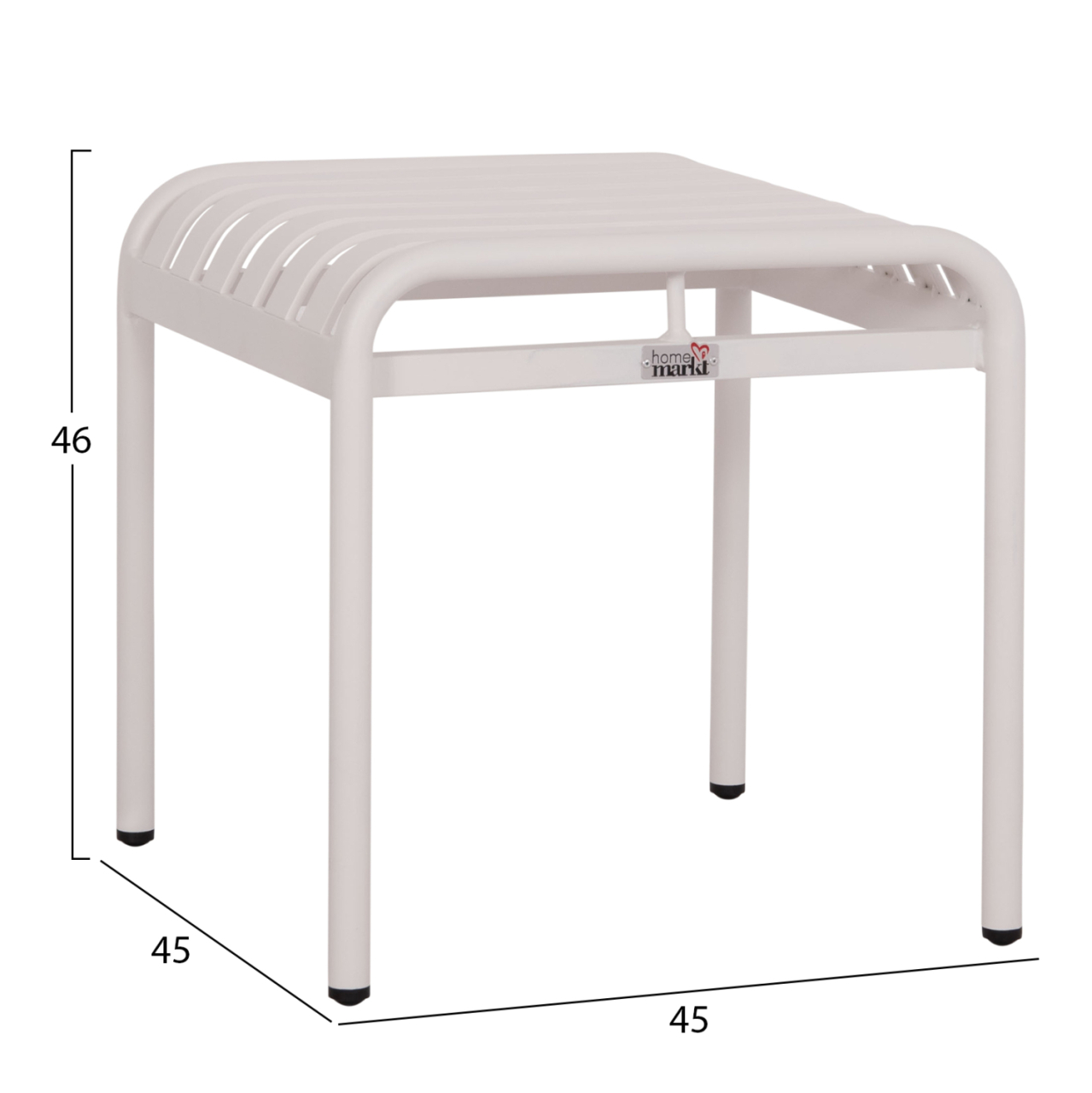 ALUMINUM STOOL RACHEL HM6340.02 WHITE COLOR 45x45x46Hcm. [2]