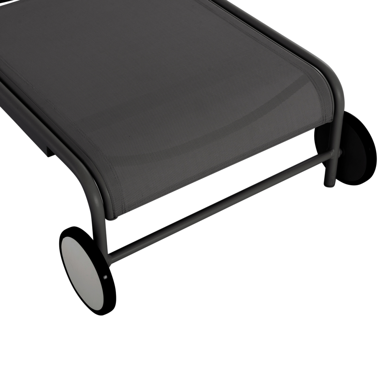 ALUMINUM SUNBED RIBEN WITH TESLIN FABRIC and WHEELS HM6293.01 GREY COLOR 210x78x91Hcm. [9]