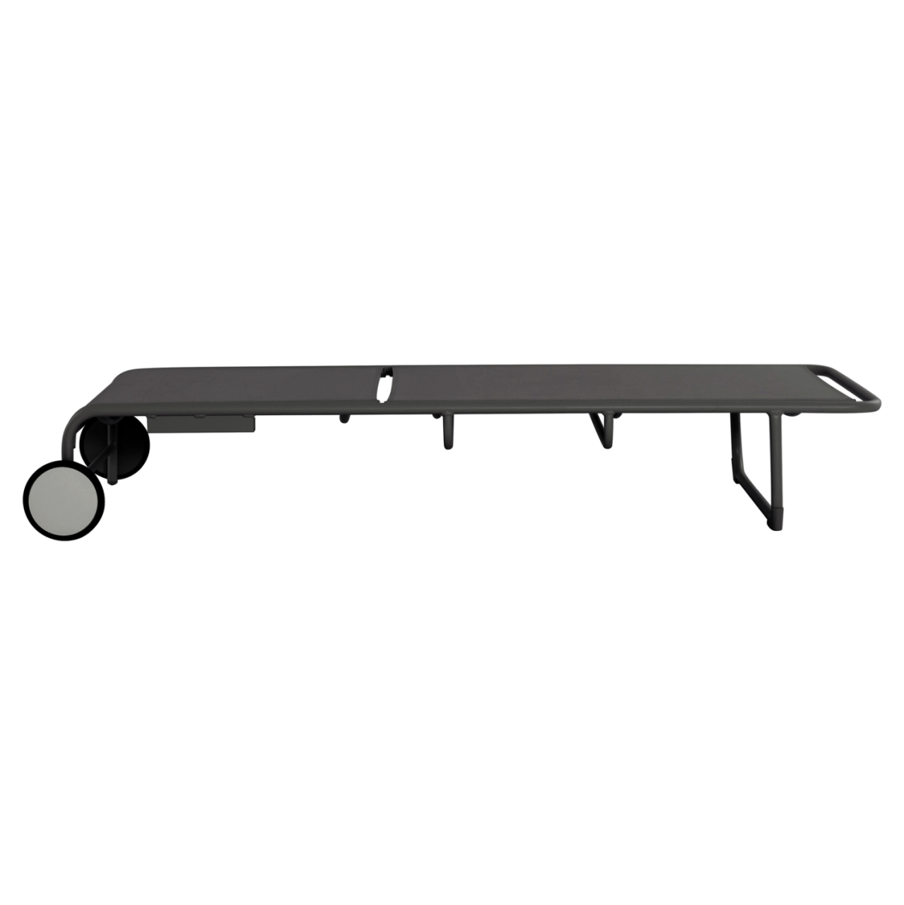 ALUMINUM SUNBED RIBEN WITH TESLIN FABRIC and WHEELS HM6293.01 GREY COLOR 210x78x91Hcm. [4]