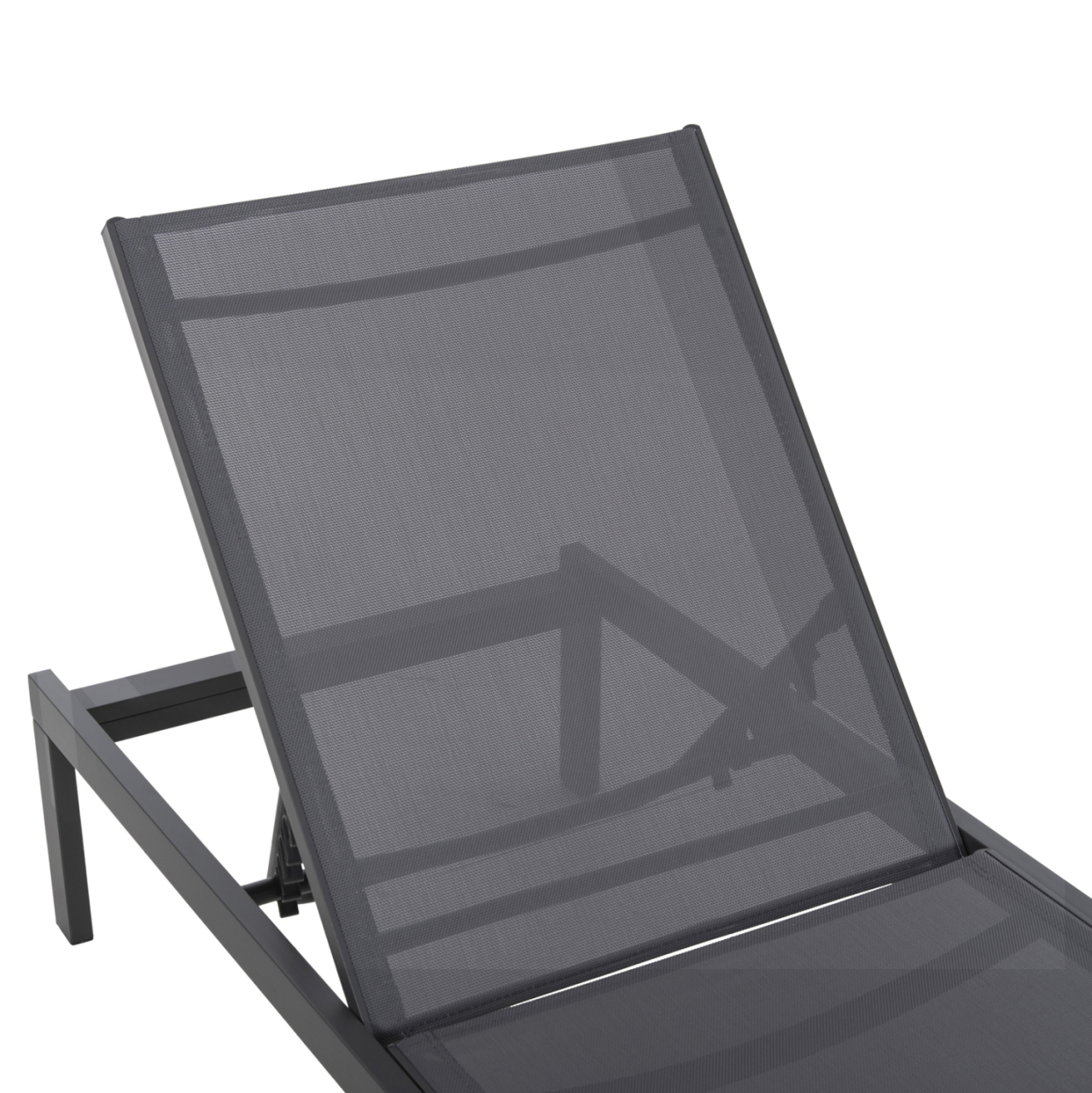 ALUMINUM SUNBED THATCHER HM5983.03 ANTHRACITE FRAME and TEXTILENE 196,5x64,5x92Hcm. [6]