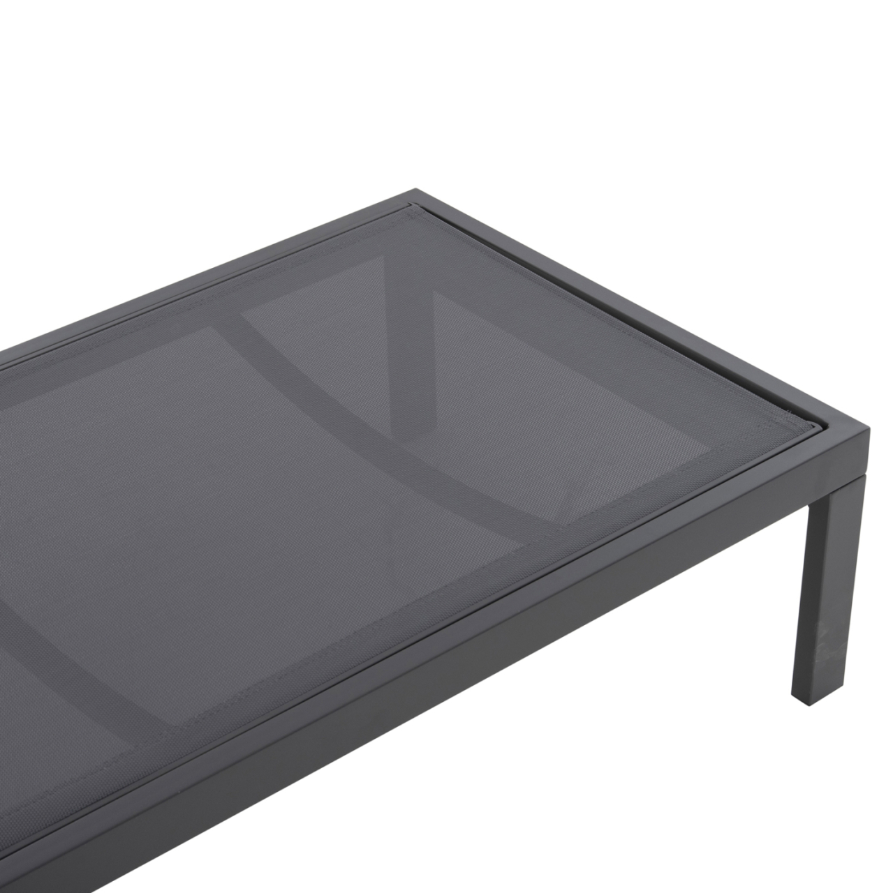 ALUMINUM SUNBED THATCHER HM5983.03 ANTHRACITE FRAME and TEXTILENE 196,5x64,5x92Hcm. [9]