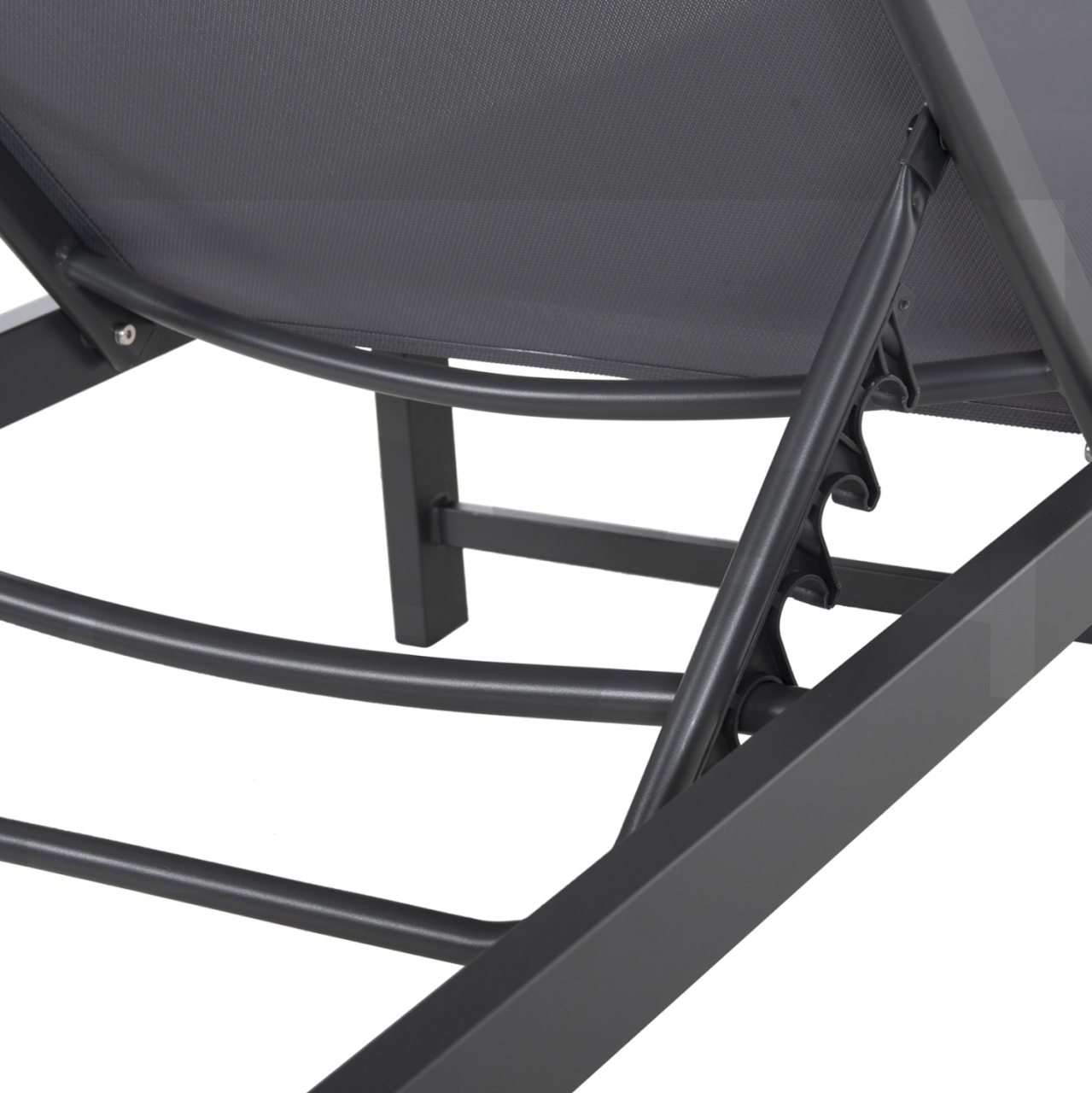 ALUMINUM SUNBED THATCHER HM5983.03 ANTHRACITE FRAME and TEXTILENE 196,5x64,5x92Hcm. [7]