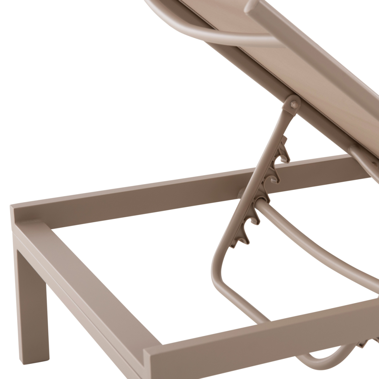 ALUMINUM SUNBED THATCHER HM5983.04 CHAMPAGNE-COLORED FRAME and TEXTILENE 197x64x92Hcm. [10]