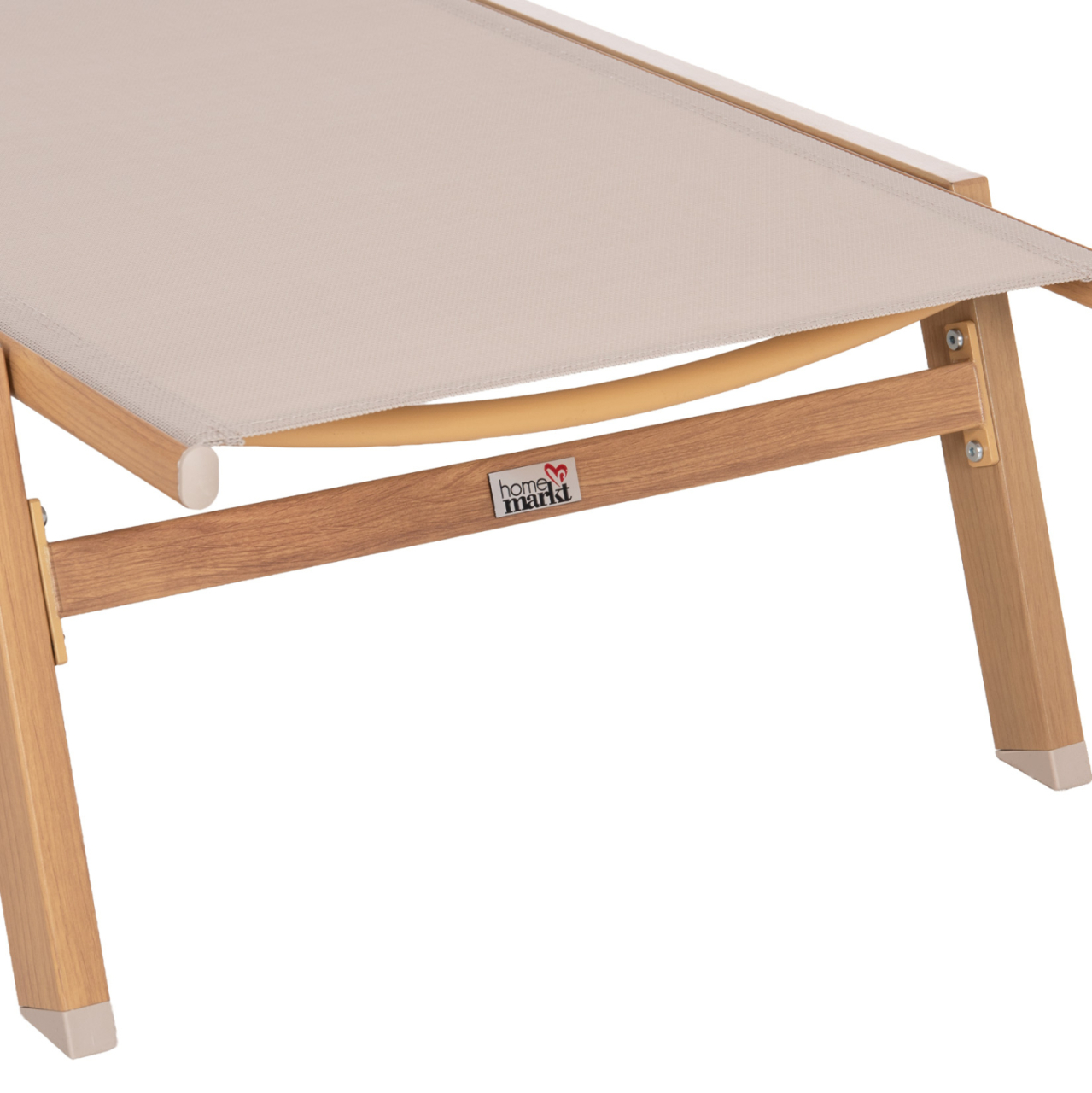 ALUMINUM SUNBED WITH HEADREST RABIA HM5982.05 IN HEAT TRANSFER COLOR and BEIGE 188x60x30Hcm. [9]