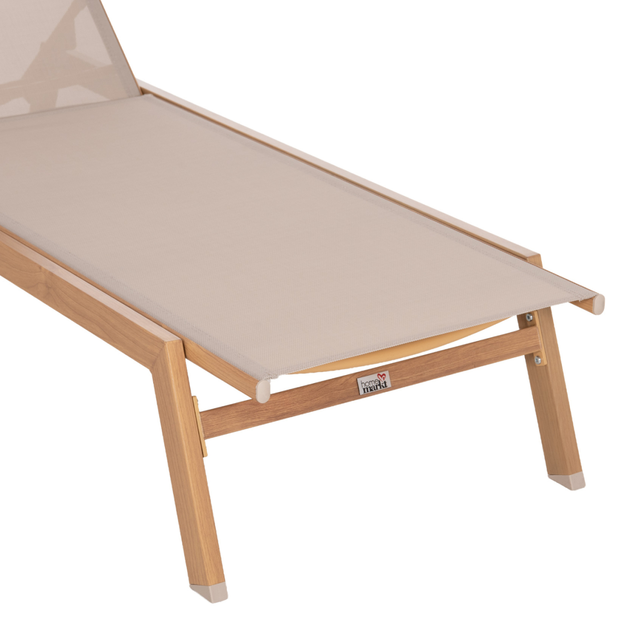 ALUMINUM SUNBED WITH HEADREST RABIA HM5982.05 IN HEAT TRANSFER COLOR and BEIGE 188x60x30Hcm. [8]