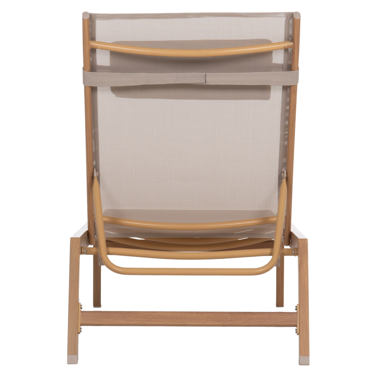 ALUMINUM SUNBED WITH HEADREST RABIA HM5982.05 IN HEAT TRANSFER COLOR and BEIGE 188x60x30Hcm. [6]