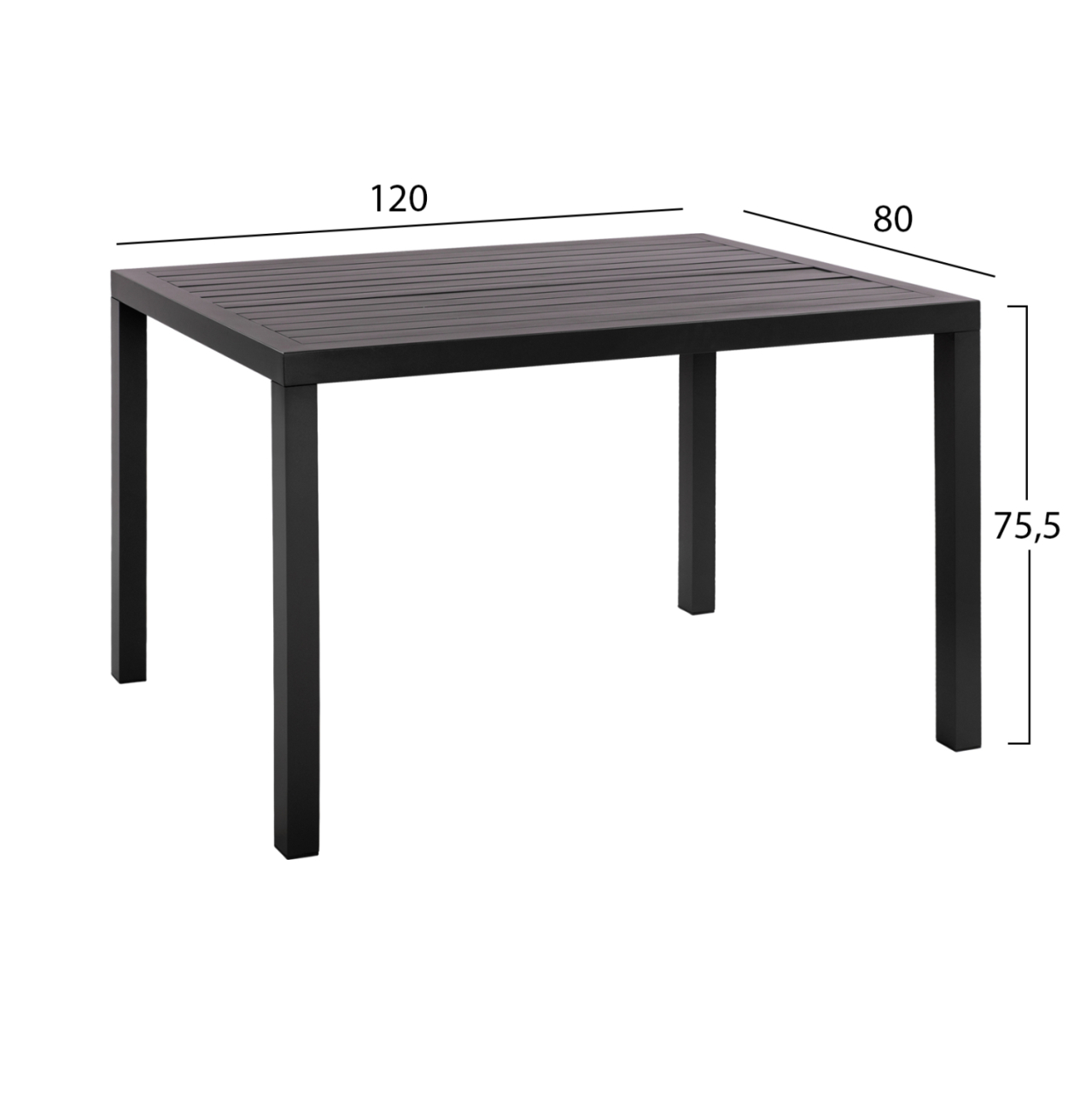 Aluminum Table 120x80 grey HM5570.02 [2]