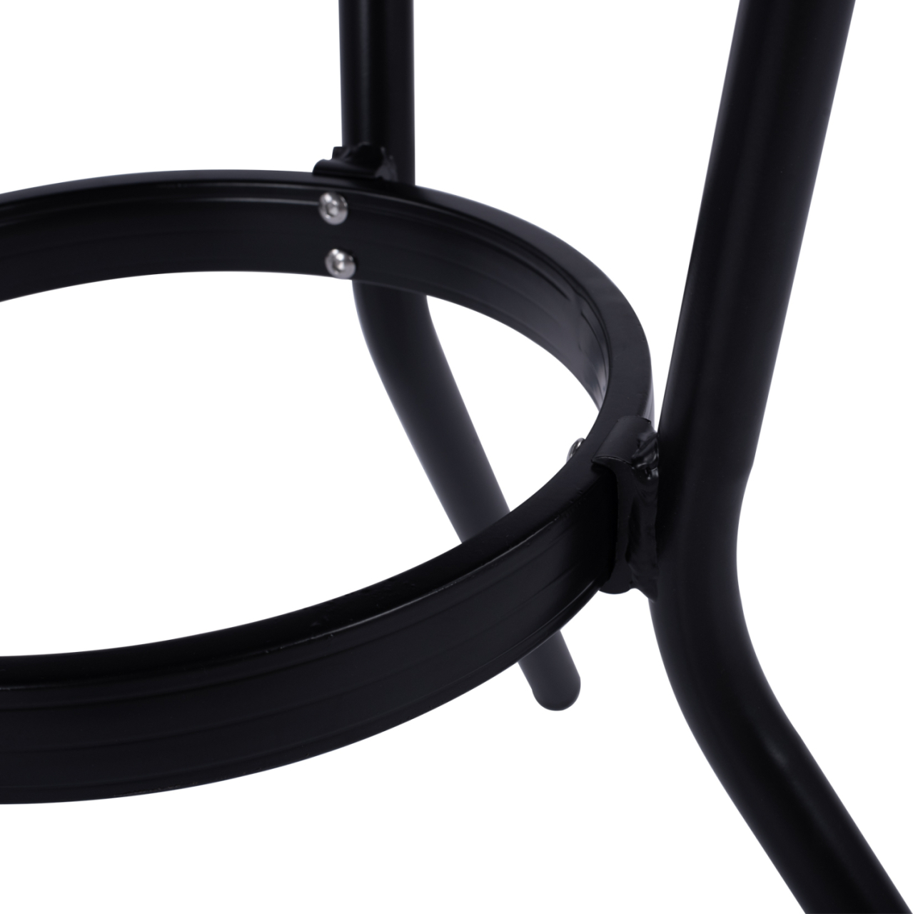 Aluminum Table '70cm Bamboo Look HM5532.02 Black with Glass Φ70X76 cm [7]
