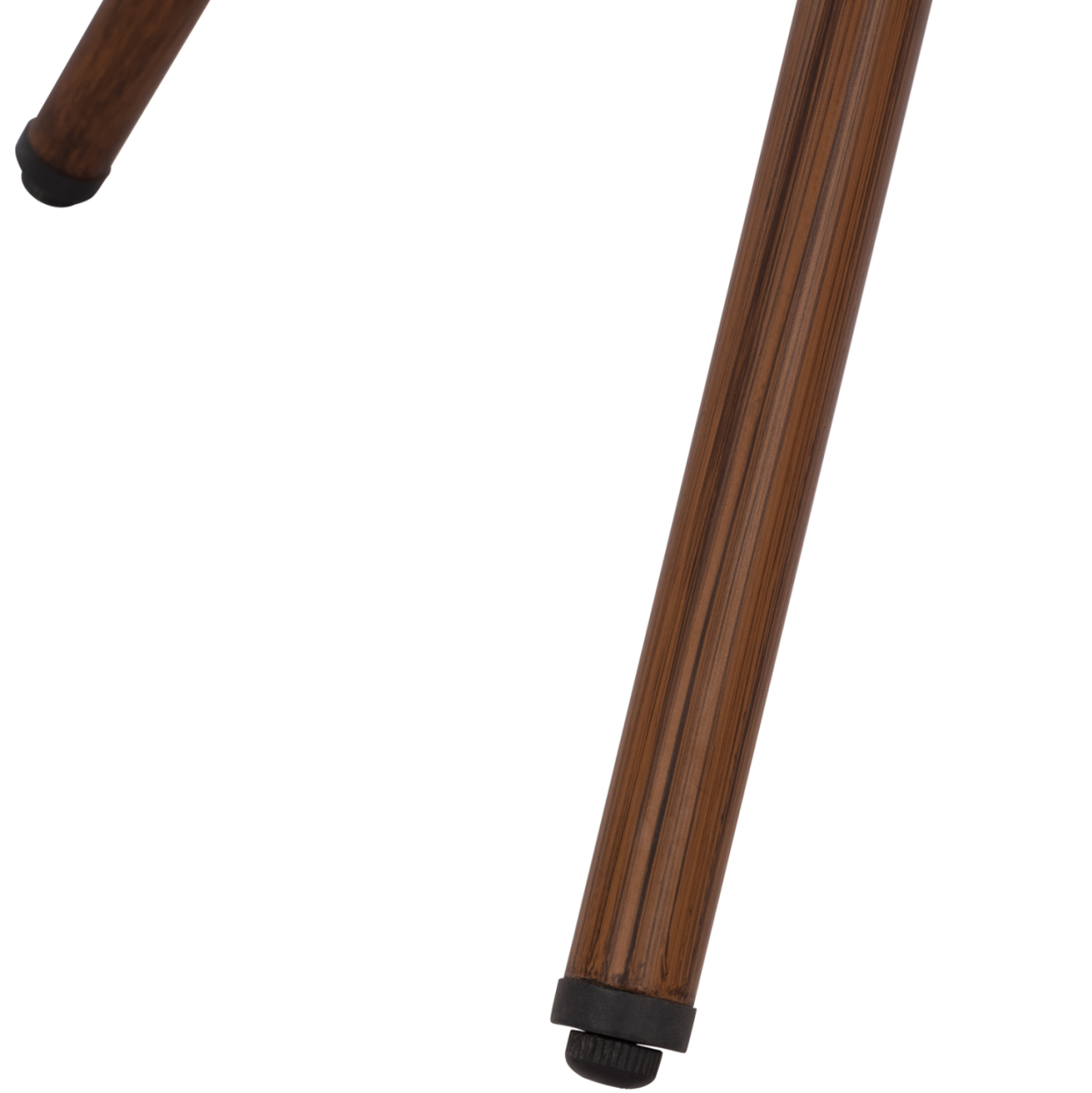 Aluminum Table '70x70 cm. Bamboo Look HM5532.03 Brown with Glass [8]