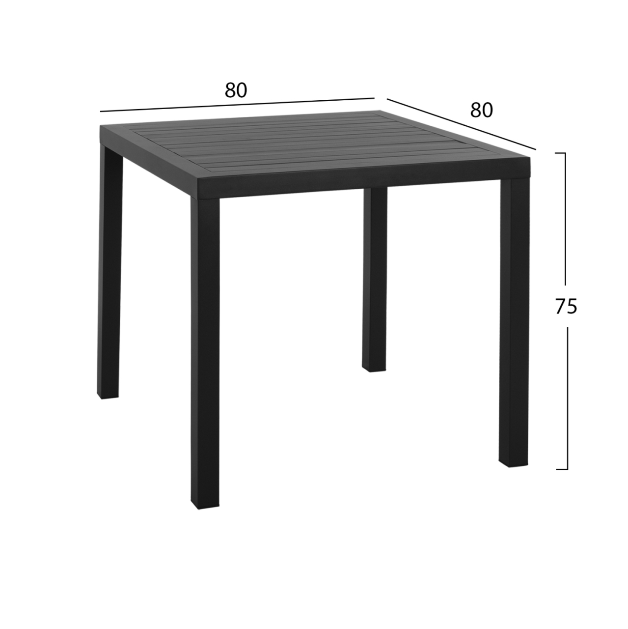 Aluminum Table 80x80 Grey HM5572.02 [2]