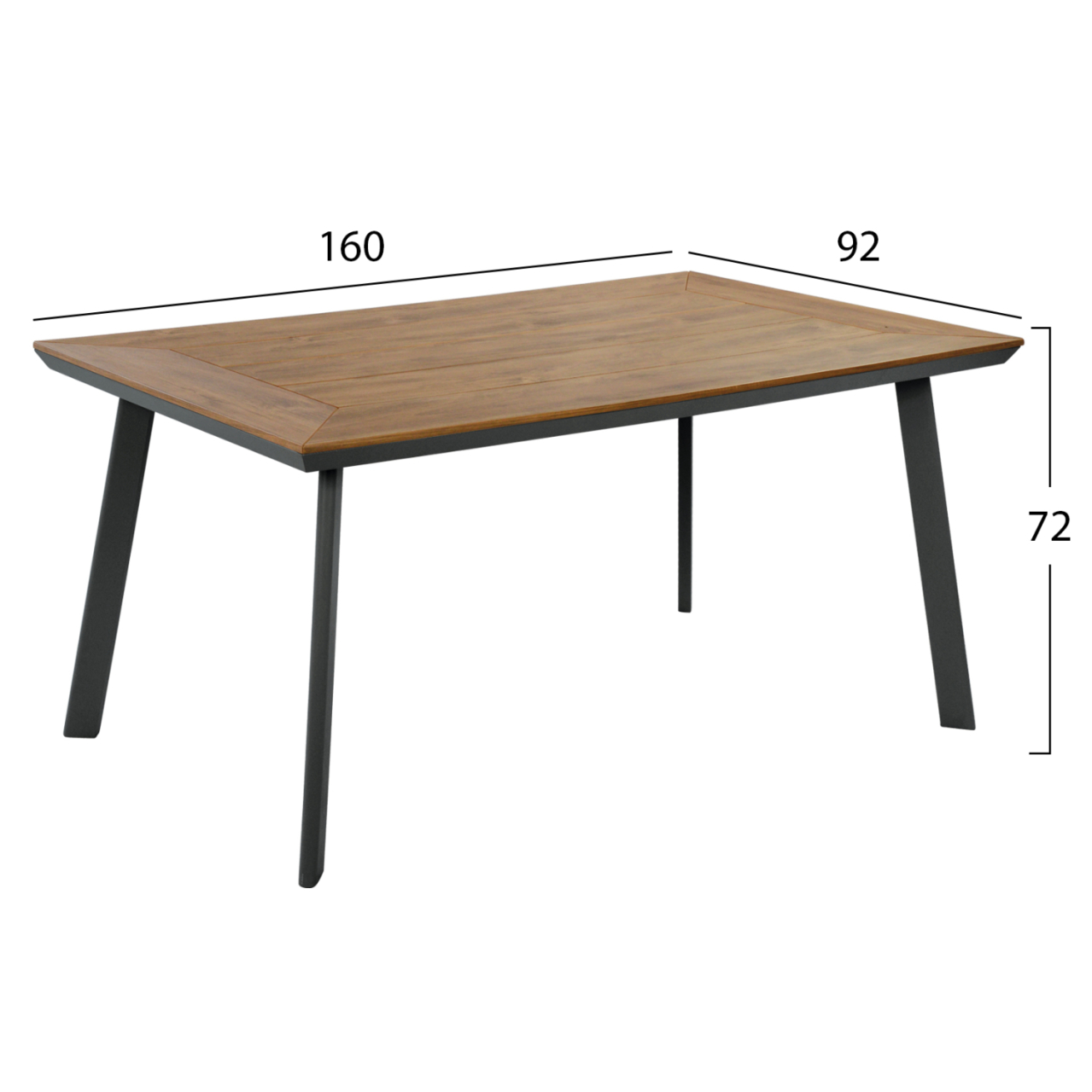 Aluminum table with Polywood HM5132.12 Grey 160x92x72 [2]