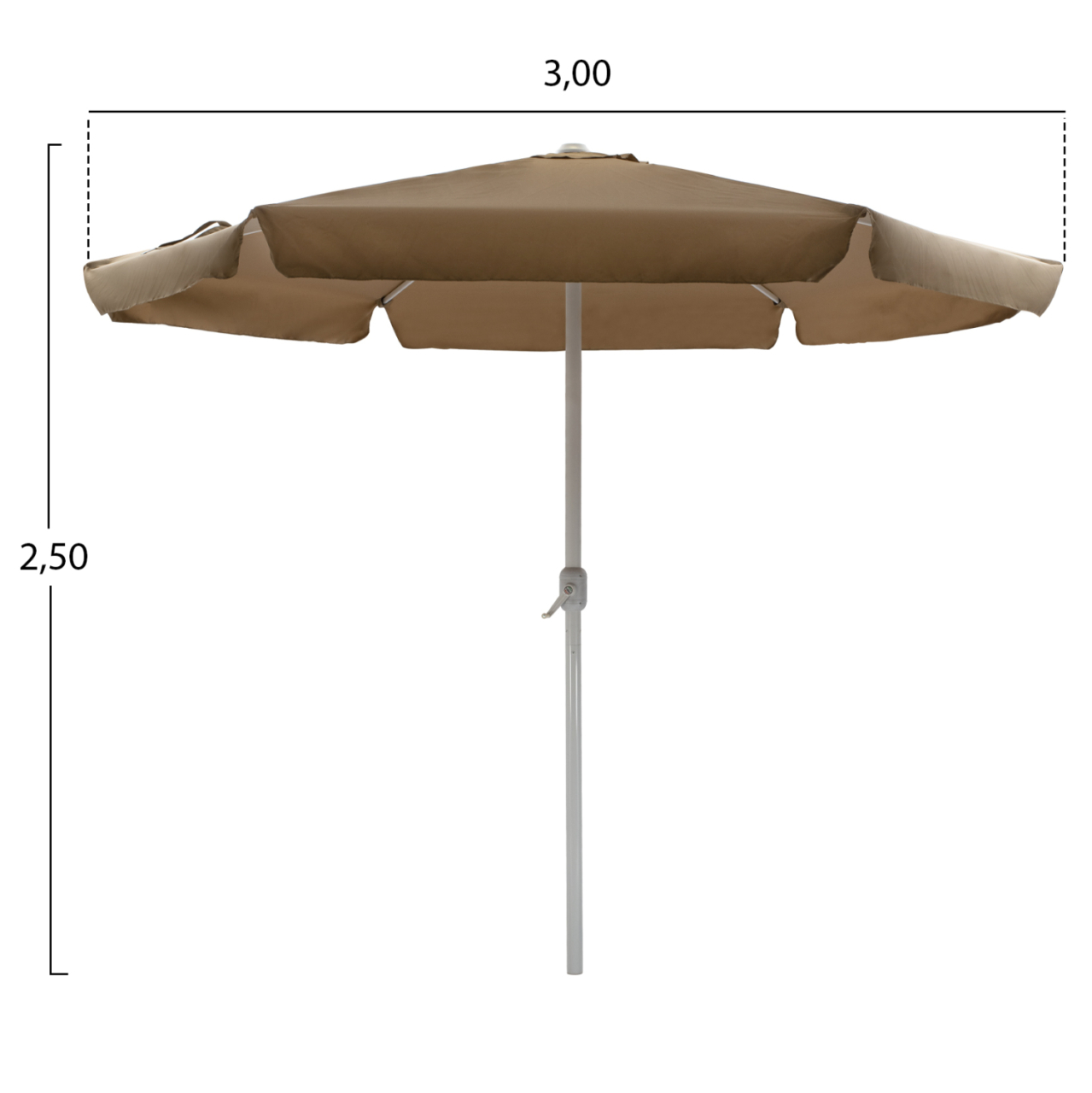 ALUMINUM UMBRELLA Φ3Μ HM6003.02 MOKA WITH ELEVATOR [2]