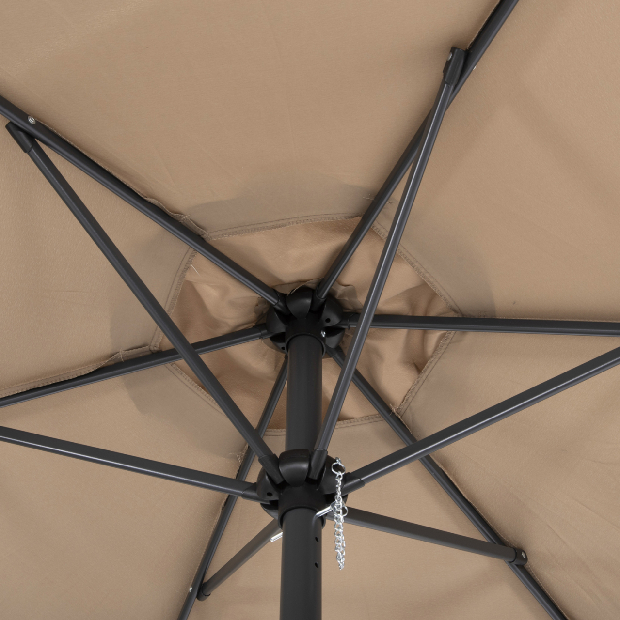 ALUMINUM UMBRELLA WITH 6 SPOKES KACEN HM6030.04 MOCHA-ANTHRACITE Φ250x236H cm. [7]