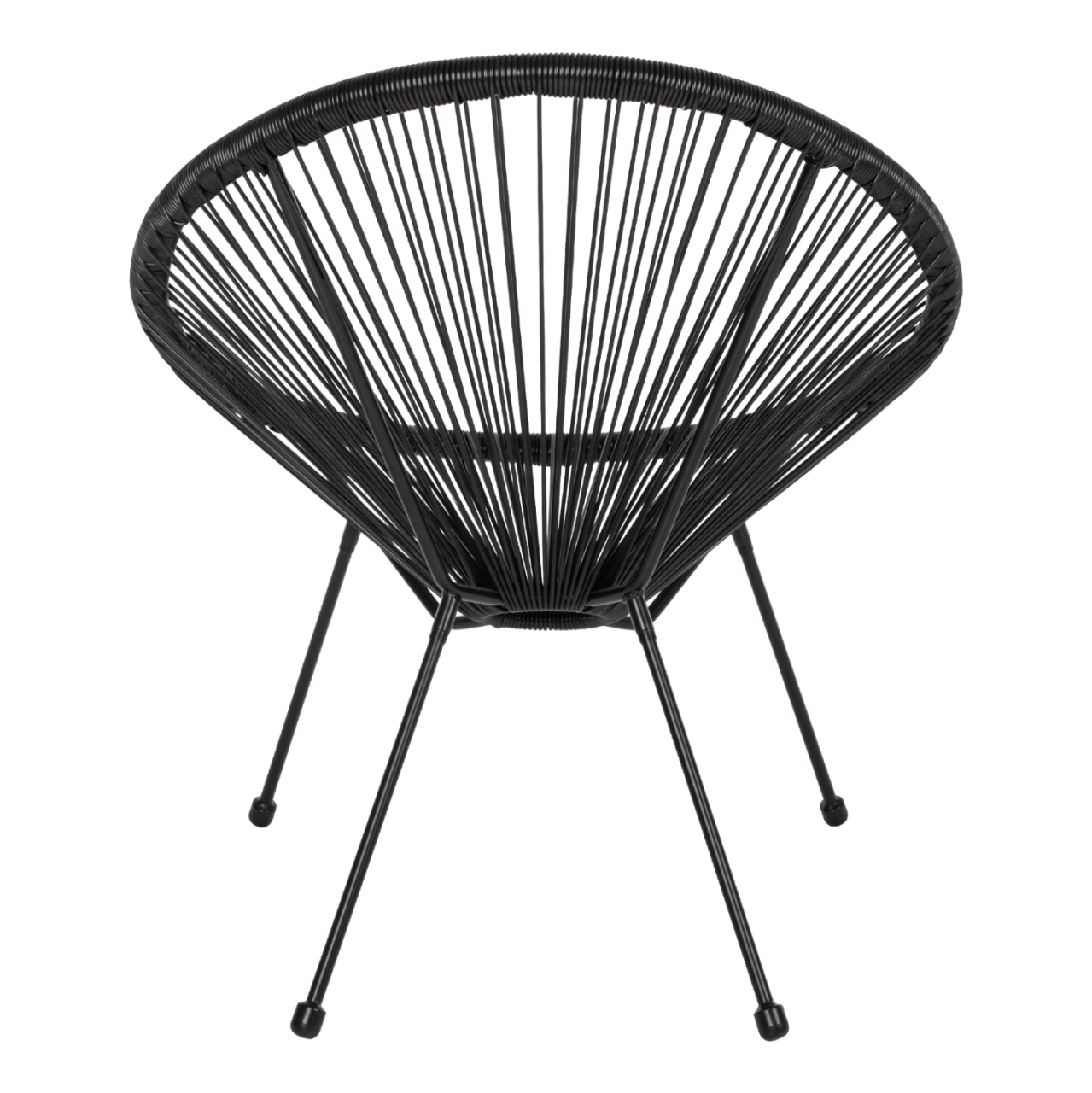 ARMCHAIR ACAPULCO NEST-TYPE BLACK METAL AND BLACK P.E.RATTAN HM5872.01 70x73x79 cm. [6]