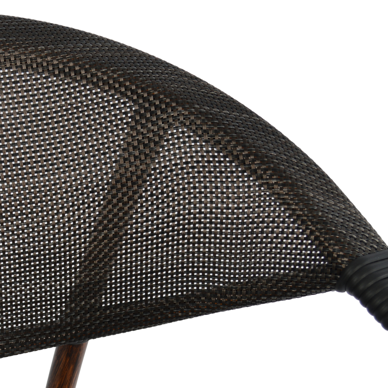 Armchair Aluminum Bamboo Look Brown with textline HM5025 60,5x59x81Η cm [10]
