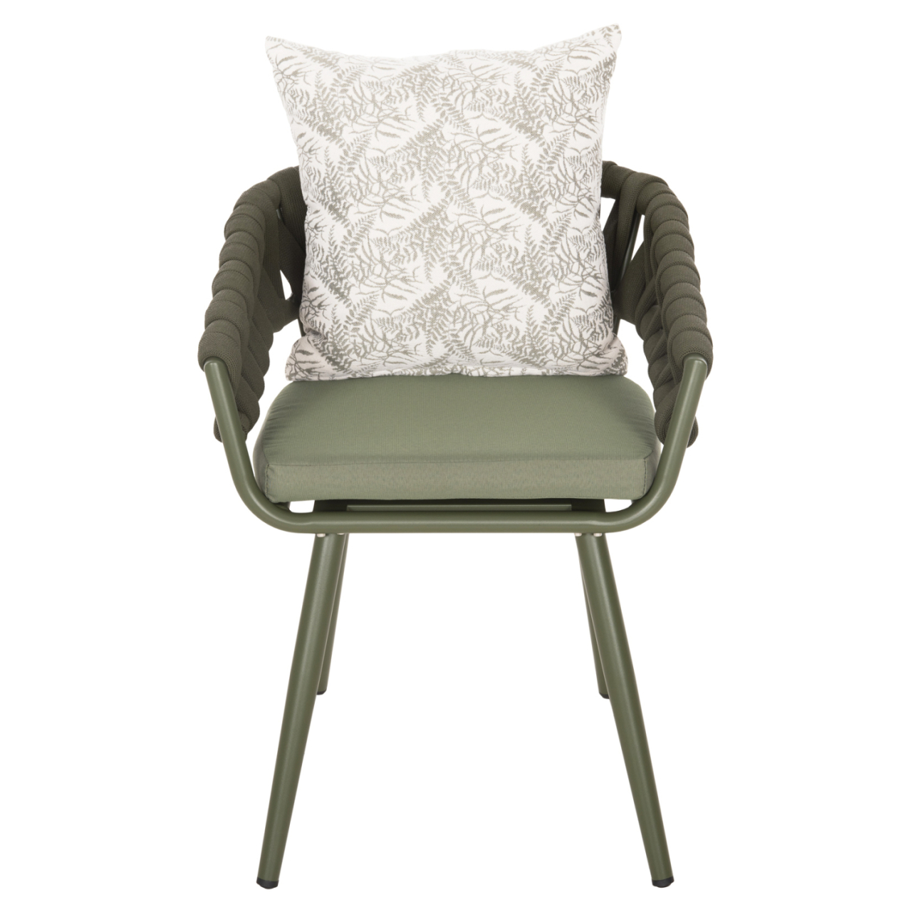 ARMCHAIR ALUMINUM CAMDEN HM6141.09 BACK CUSHION WITH PRINT DESIGN-DARK OLIVE 56x60x72-87Hcm. [3]