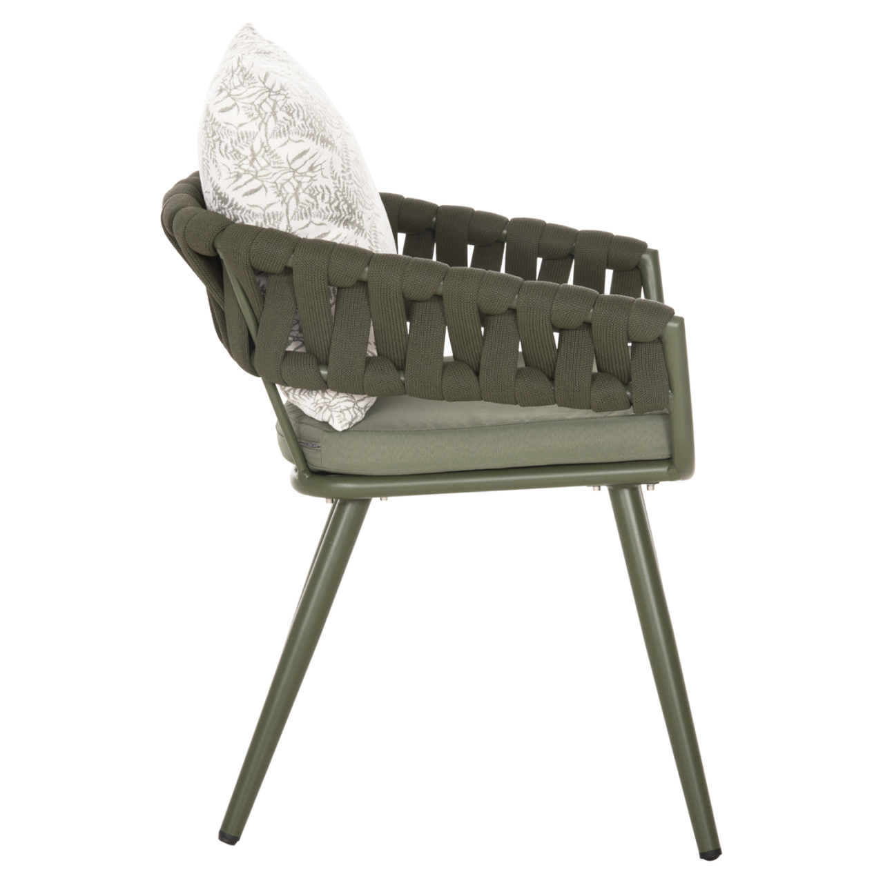 ARMCHAIR ALUMINUM CAMDEN HM6141.09 BACK CUSHION WITH PRINT DESIGN-DARK OLIVE 56x60x72-87Hcm. [4]