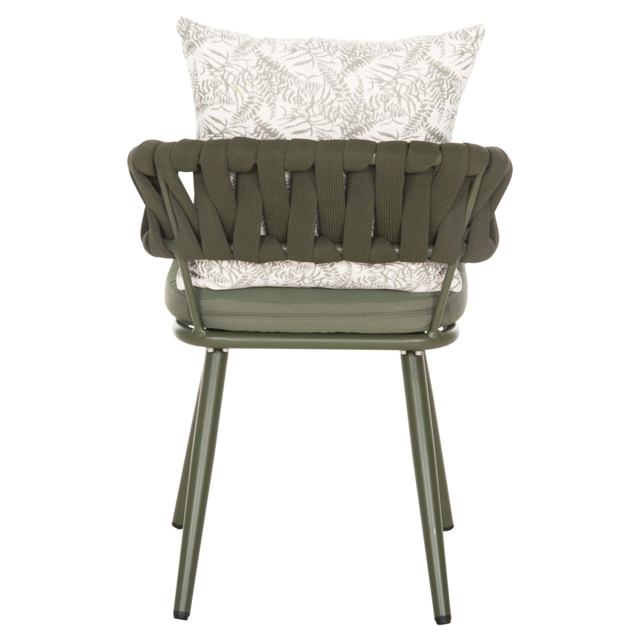 ARMCHAIR ALUMINUM CAMDEN HM6141.09 BACK CUSHION WITH PRINT DESIGN-DARK OLIVE 56x60x72-87Hcm. [6]