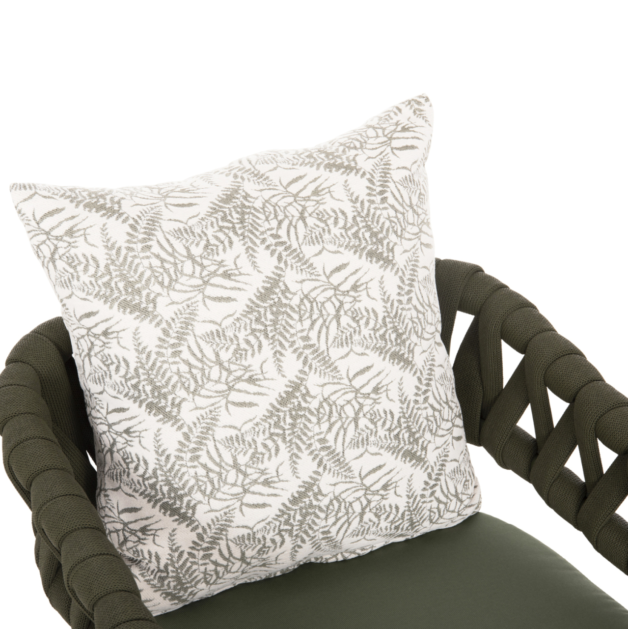 ARMCHAIR ALUMINUM CAMDEN HM6141.09 BACK CUSHION WITH PRINT DESIGN-DARK OLIVE 56x60x72-87Hcm. [7]