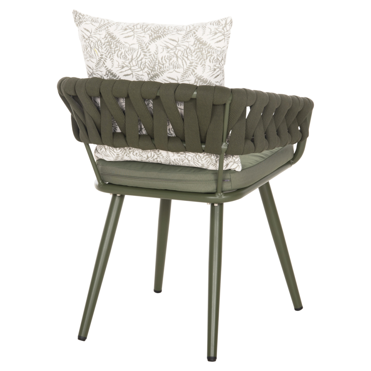 ARMCHAIR ALUMINUM CAMDEN HM6141.09 BACK CUSHION WITH PRINT DESIGN-DARK OLIVE 56x60x72-87Hcm. [5]