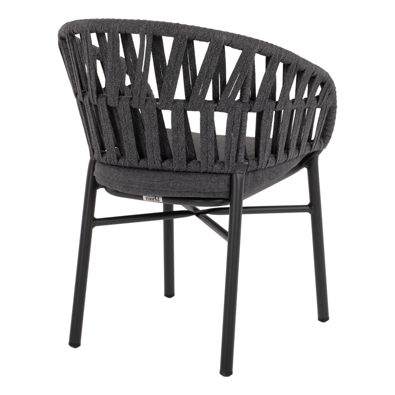 ARMCHAIR ALUMINUM DARK GREY WITH ROPE DARK GREY HM5857.01 57x56x78Η cm. [5]